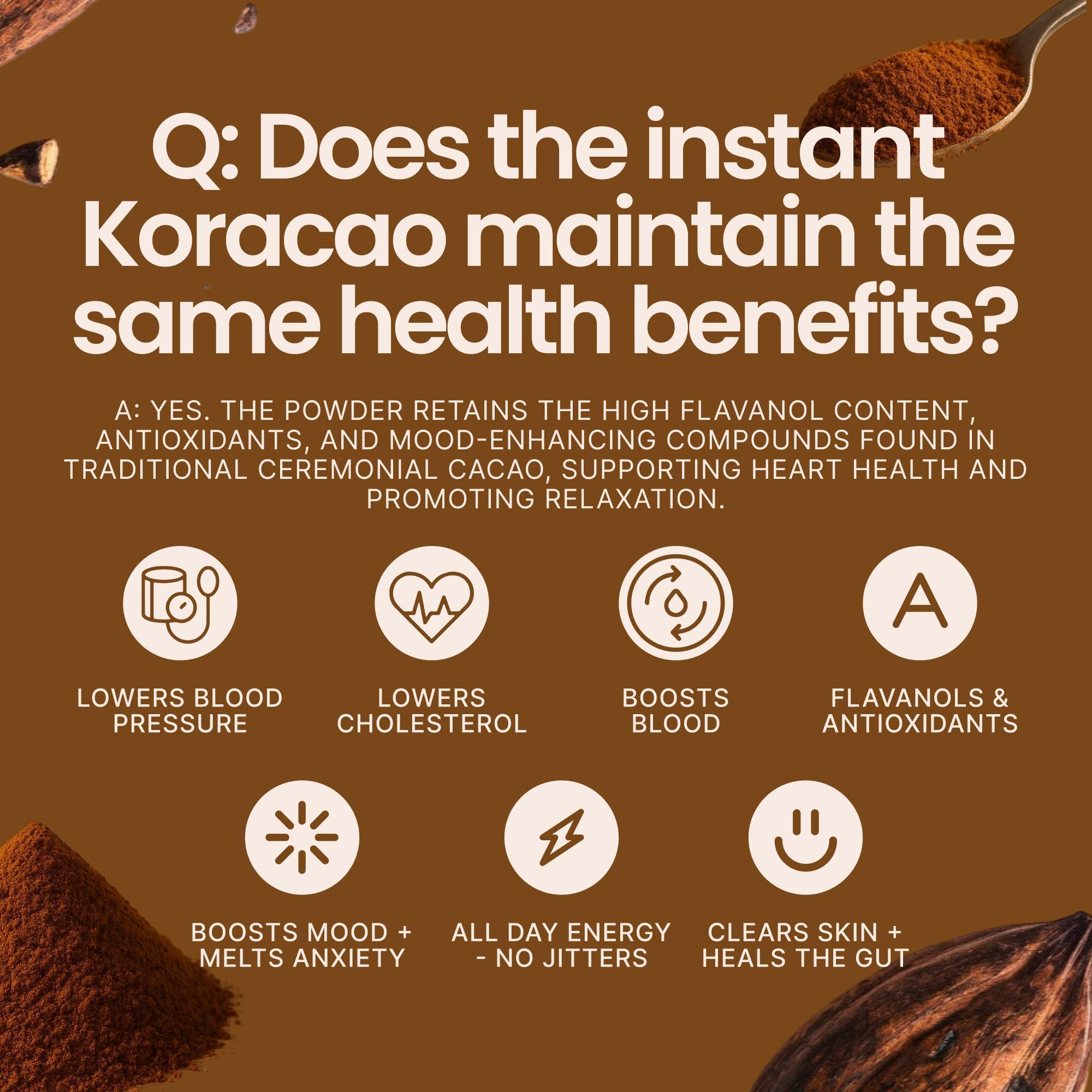 KORACAO Sustainably Harvested Cacao | Ideal Superfood for Everyday Bliss | Ceremonial Grade Cacao | Enhance Your Spiritual Journey with Ancient Superfood Delight - 1 Pound