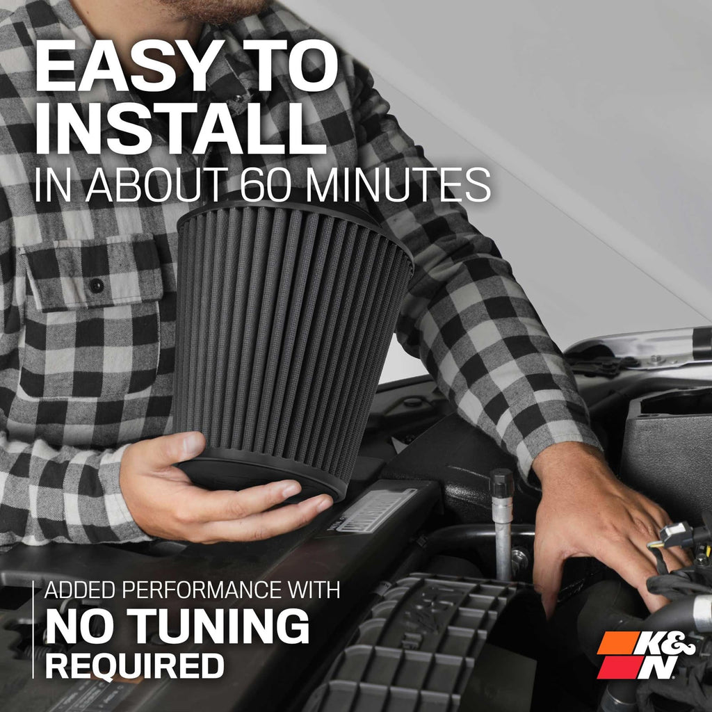 K&N Cold Air Intake System: High-Flow Air Filter, Increase Performance & Towing: Compatible with 2009-2014 Chevy/GMC/Cadillac Silverado, Suburban, Tahoe, Sierra, Yukon, Escalade, Avalanche, 57-3070
