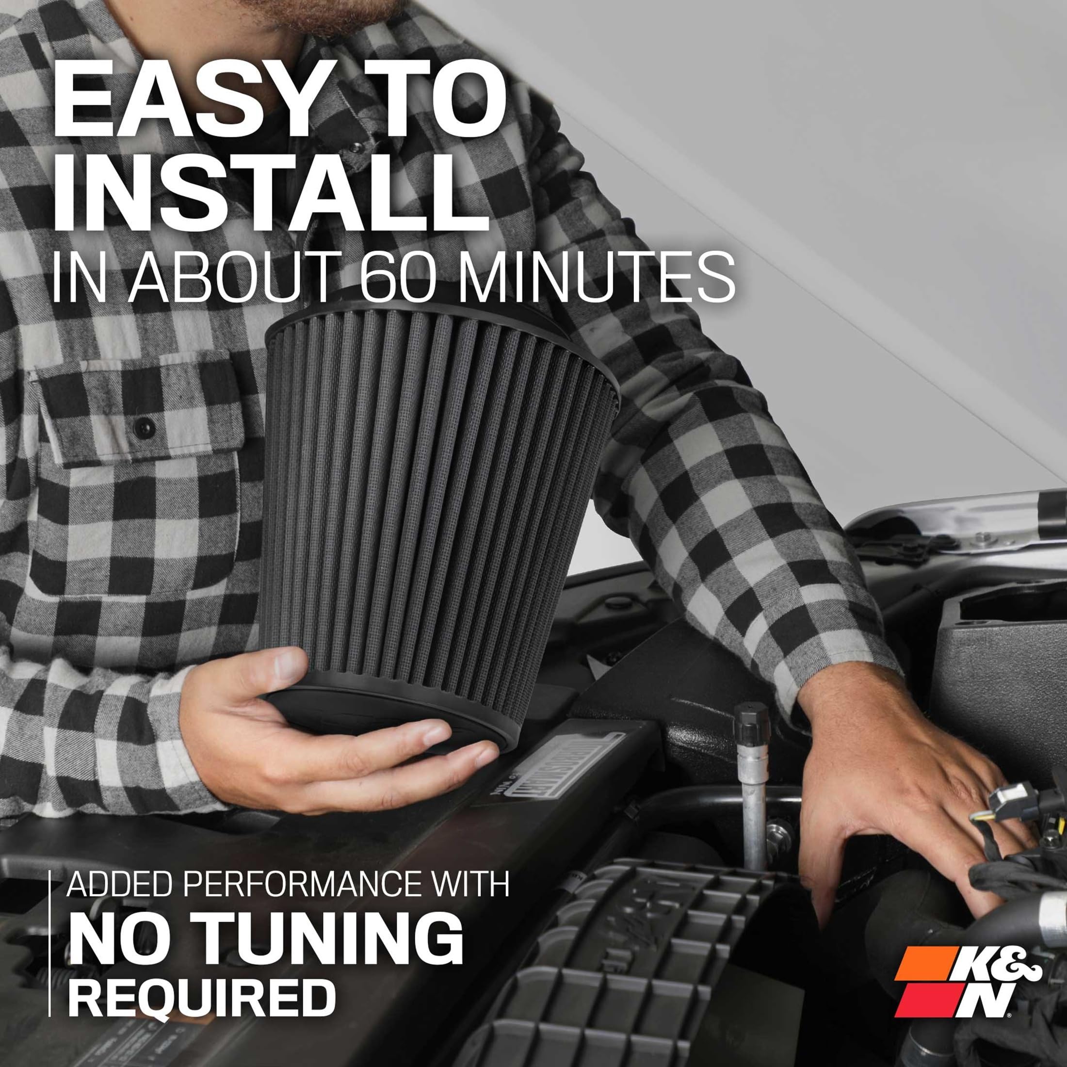 K&N Cold Air Intake System: High-Flow Air Filter, Increase Performance & Towing: Compatible with 2009-2014 Chevy/GMC/Cadillac Silverado, Suburban, Tahoe, Sierra, Yukon, Escalade, Avalanche, 57-3070
