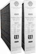Lennox X6675 (2-Pack) Carbon Clean 20 x 25 x 5 Inch MERV 16 Efficient Air Filter Replacement for Healthy Climate Air Purifier Cleaner Purification Systems