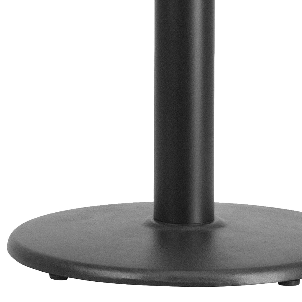 Flash Furniture Beverly 18" Round Restaurant Table Base with 3" Diameter Table Height Column, Commercial Cast Iron Restaurant Round Table Base, Black