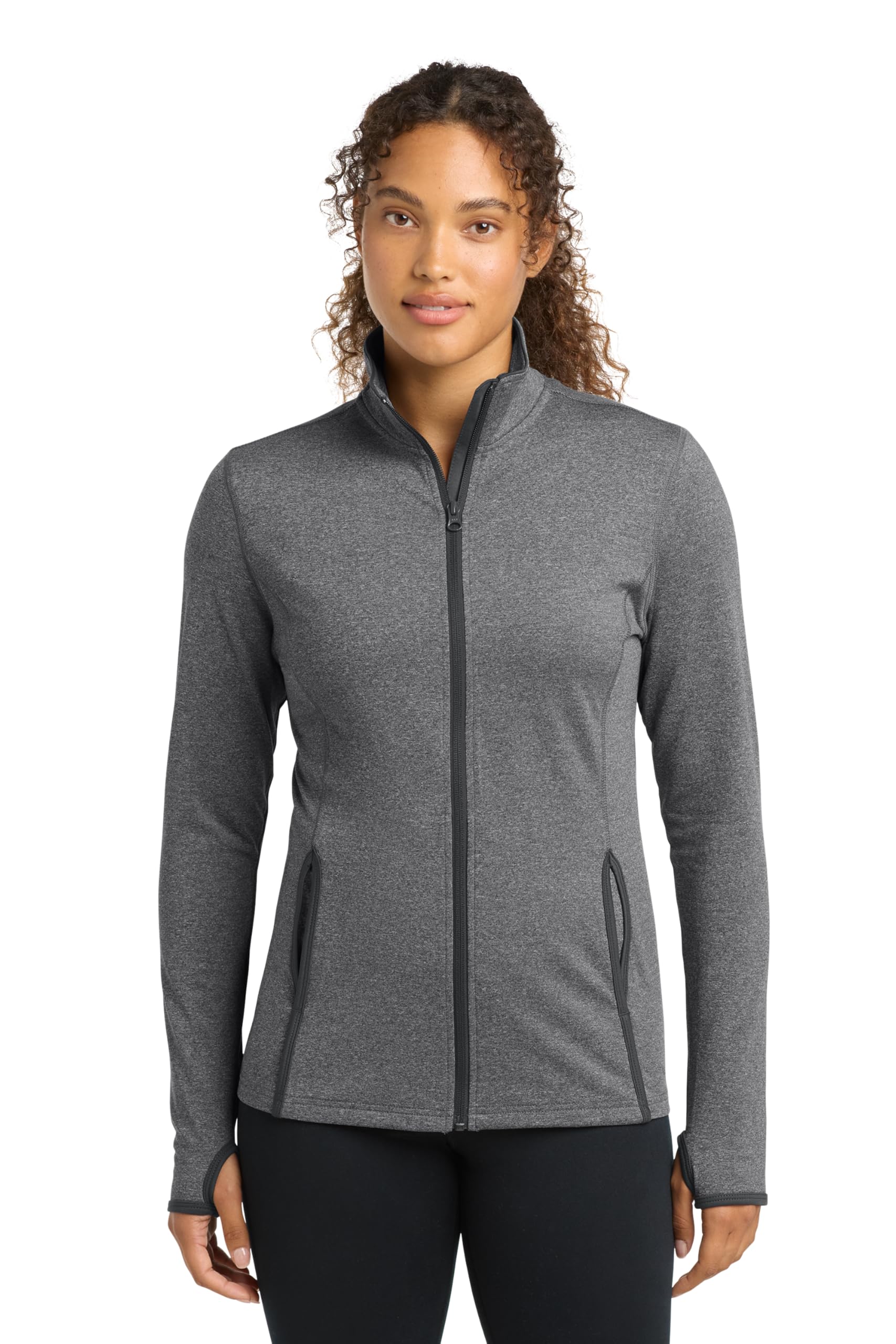 SPORT-TEK Women's Sport-Wick Stretch Contrast Full Zip Jacket