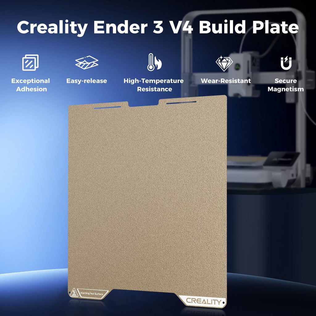 Creality Ender 3 V4 Build Plate, Original PEI Printing Plate Kit 225*250mm, Flexible Spring Steel Magnetic Platform Plate, Easy Print Removal, Heat Resistant For Creality Ender 3 V4 Combo 3D Printer