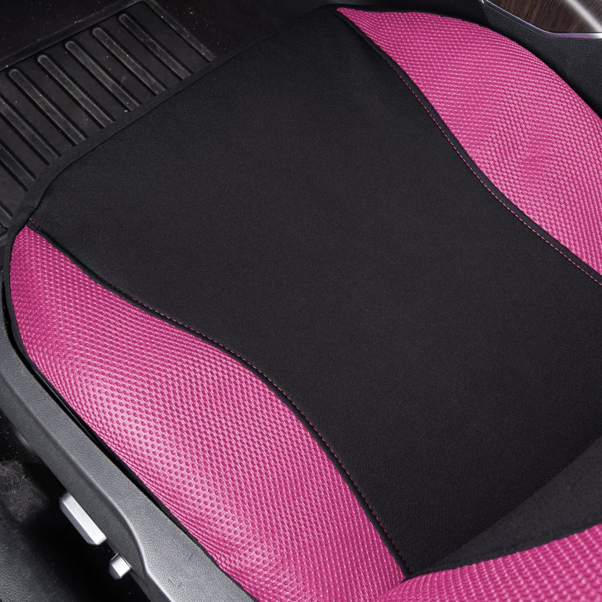 Flying Banner Butterfly car seat Covers ful Set Fashion Universal Lady Woman Female Rear Bench Split Colorized (2 Fronts, Mint Blue)