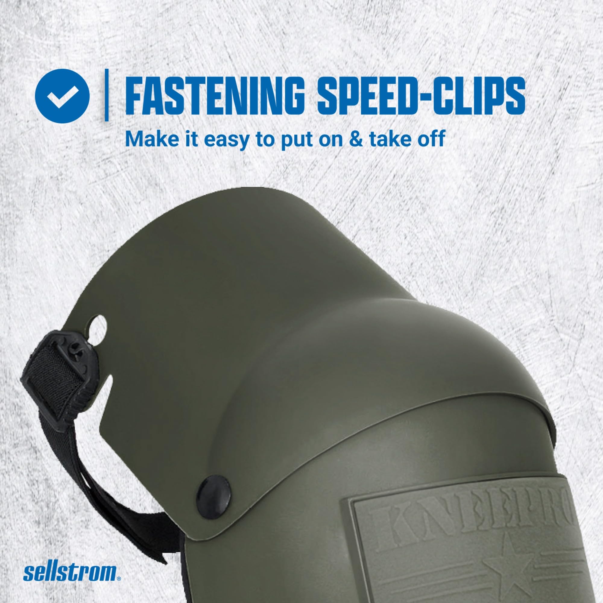 Sellstrom Rodilleras profesionales Ultra Flex III KneePro para hombres y mujeres con amortiguación de espuma de triple capa, carcasa exterior de servicio pesado, clips de velocidad - para trabajos de