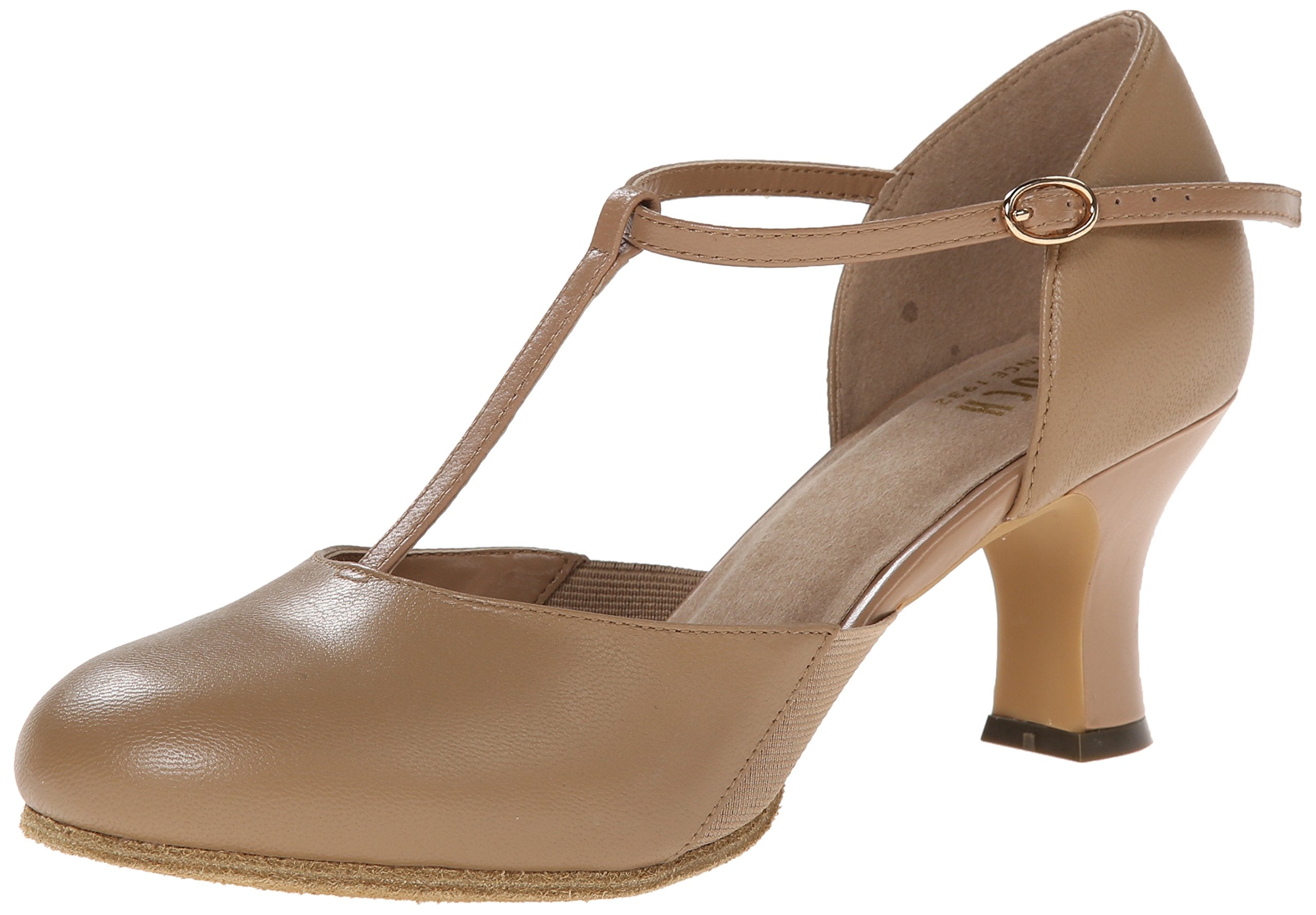 Bloch Women's Splitflex T-Strap Character Shoe, Versatile Shoe, Cushioned Insole, Suede Forefoot Outsole, Short Shank with an Elastic Panel, Comfortable, High Durability, Superior Fit