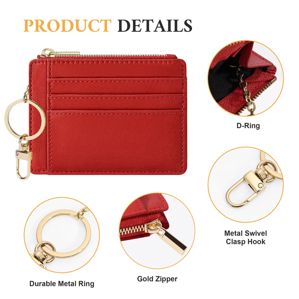 Sodsay Card Case Slim Front Pocket Wallet for Women Credit Card Holder with Keychain | Slim, Credit Card Holder, Front Pocket, with Keychain | Slim