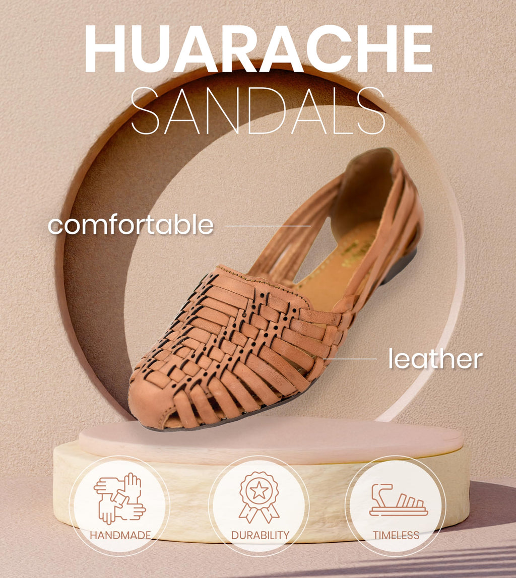 Macarena Collection Womens Shoes Leather Sandals for Women | Huarache Handmade Mexican Sandals | Comfortable & Stylish Womens Sandals 2167