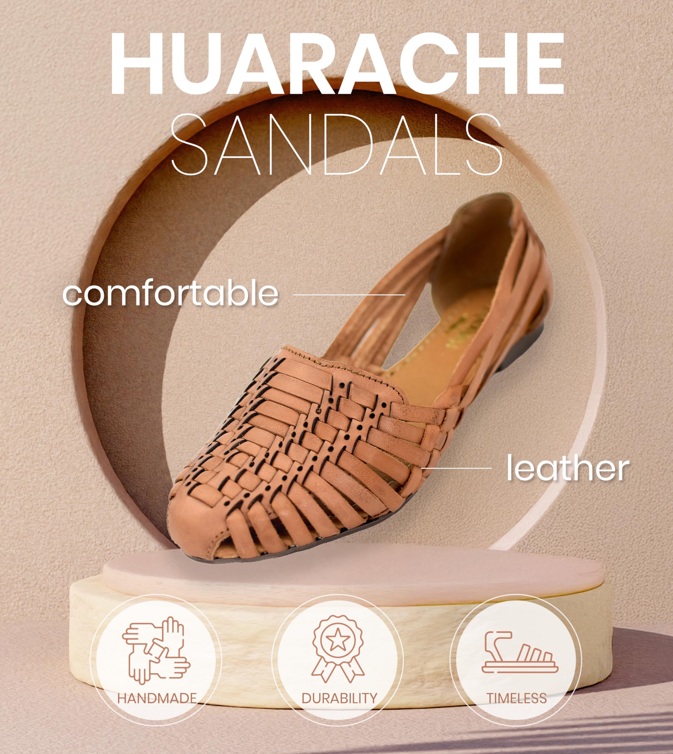 Macarena Collection Womens Shoes Leather Sandals for Women | Huarache Handmade Mexican Sandals | Comfortable & Stylish Womens Sandals 2167