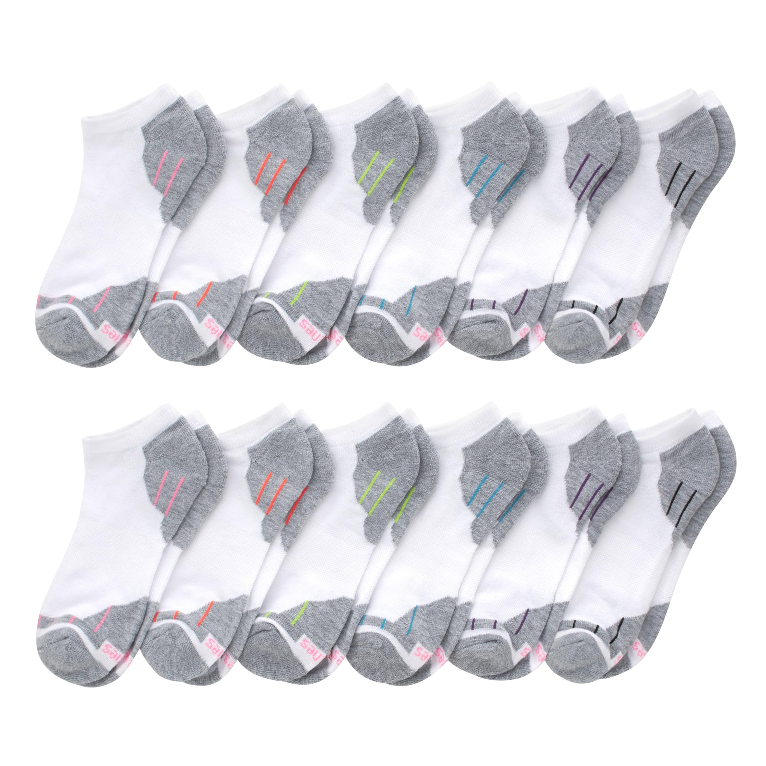 Hanes womens Hanes Women's 6-pair Lightweight Breathable Ventilation Ankle Socks