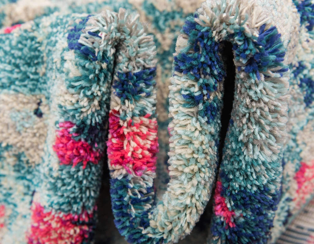 Unique Loom Jardin Collection Colorful, Vibrant, Abstract, Modern Area Rug (2' 0 x 3' 0 Rectangular, Multi/ Blue)