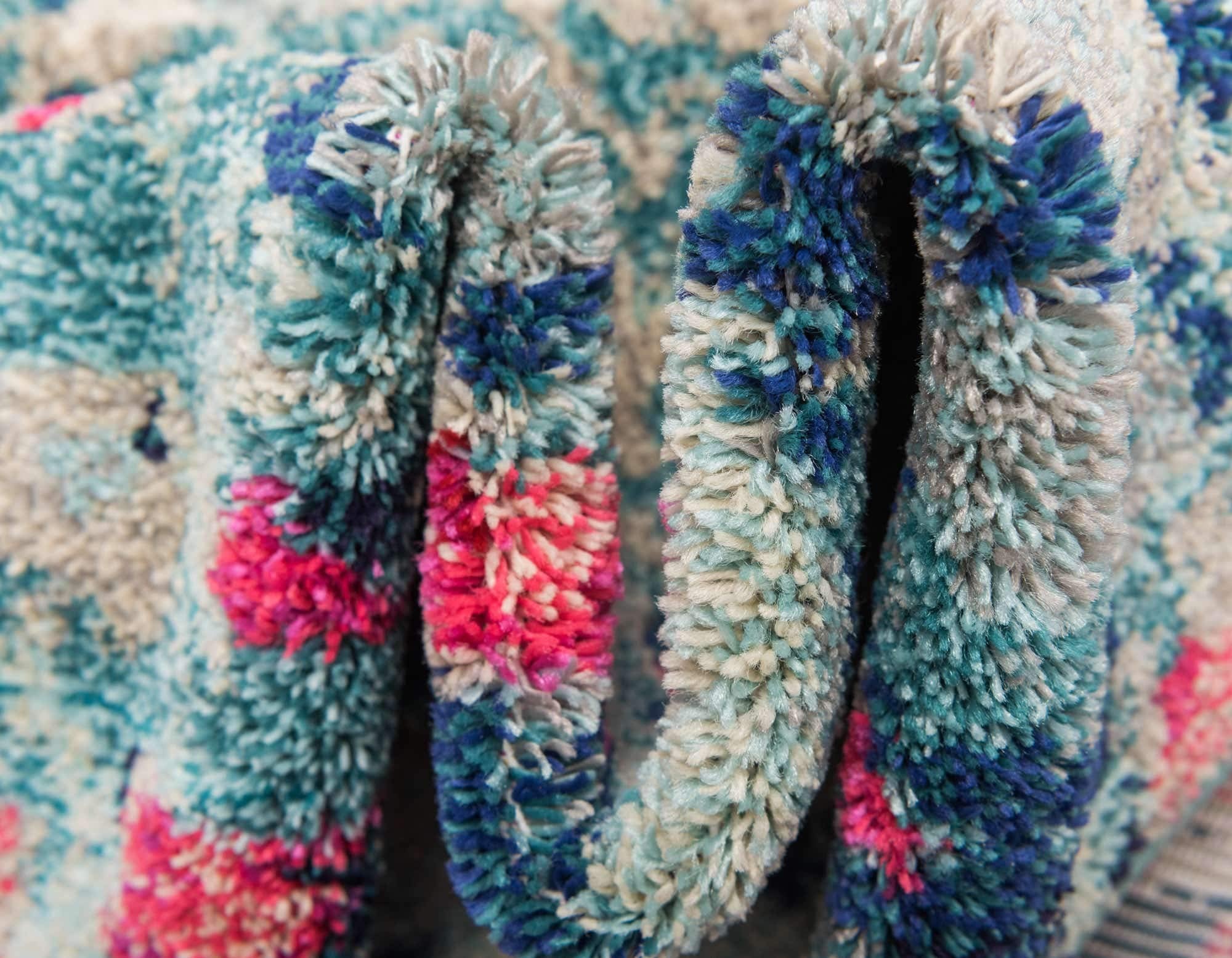 Unique Loom Jardin Collection Colorful, Vibrant, Abstract, Modern Area Rug (2' 0 x 3' 0 Rectangular, Multi/ Blue)