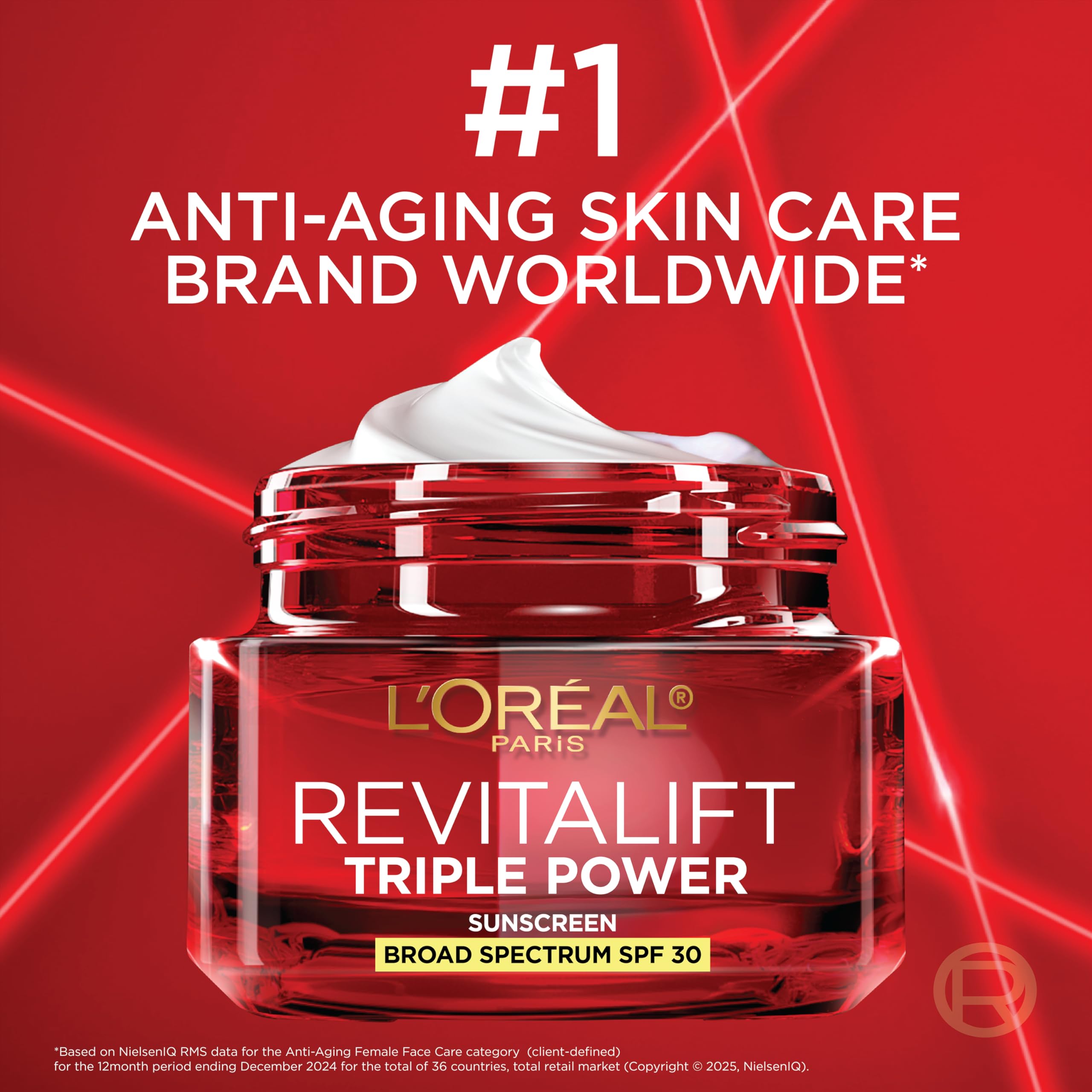 L'Oreal Paris Revitalift Triple Power Anti-Aging Face Moisturizer, Pro Retinol, Hyaluronic Acid & Vitamin C to Reduce Wrinkles, Firm & Brighten Skin, 2.55 Oz