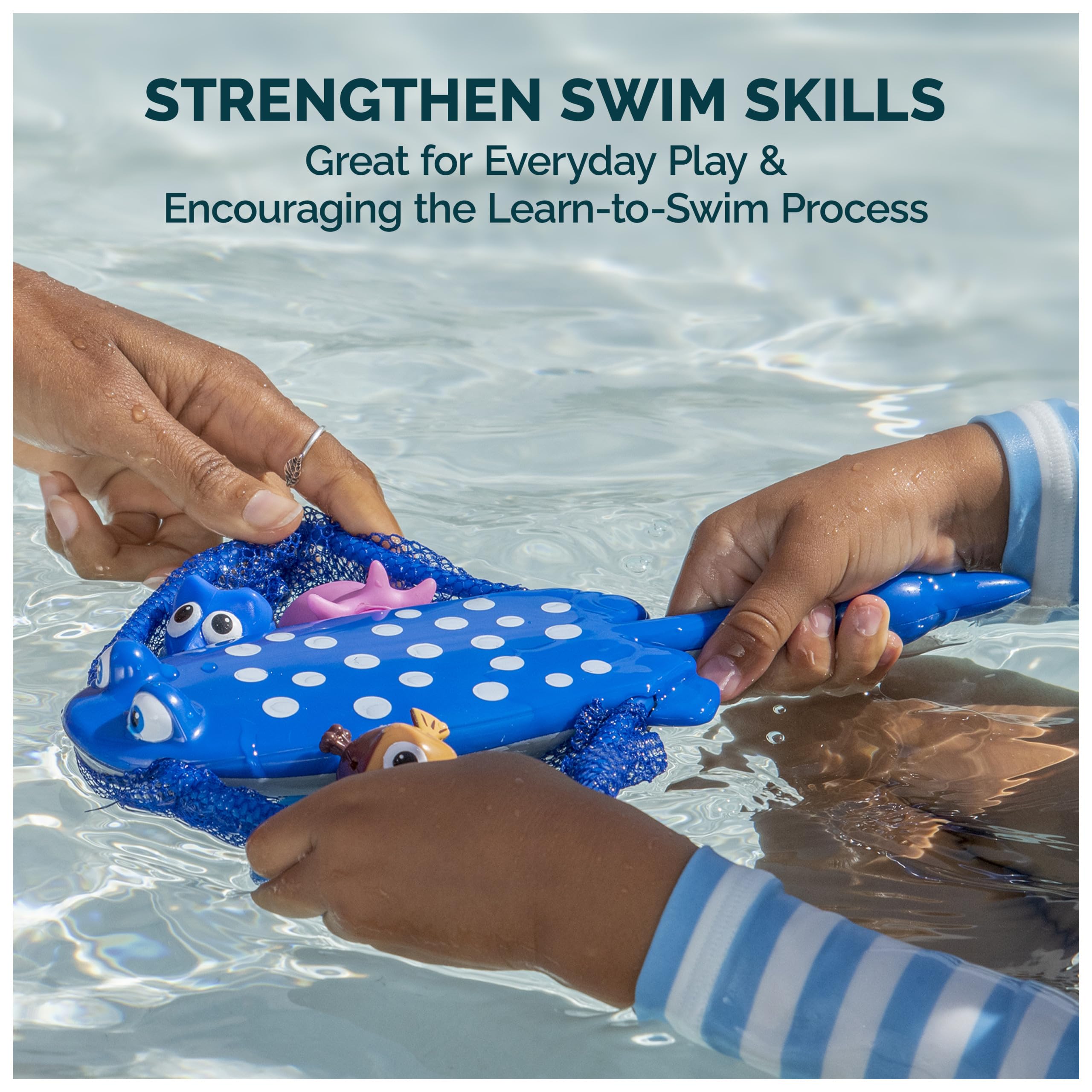 Swimways Gabby's Dollhouse Dive n Catch Game, Swimming Pool Accessories & Kids Pool Toys, Pool Party Supplies & Water Toys for Kids Aged 5 & Up