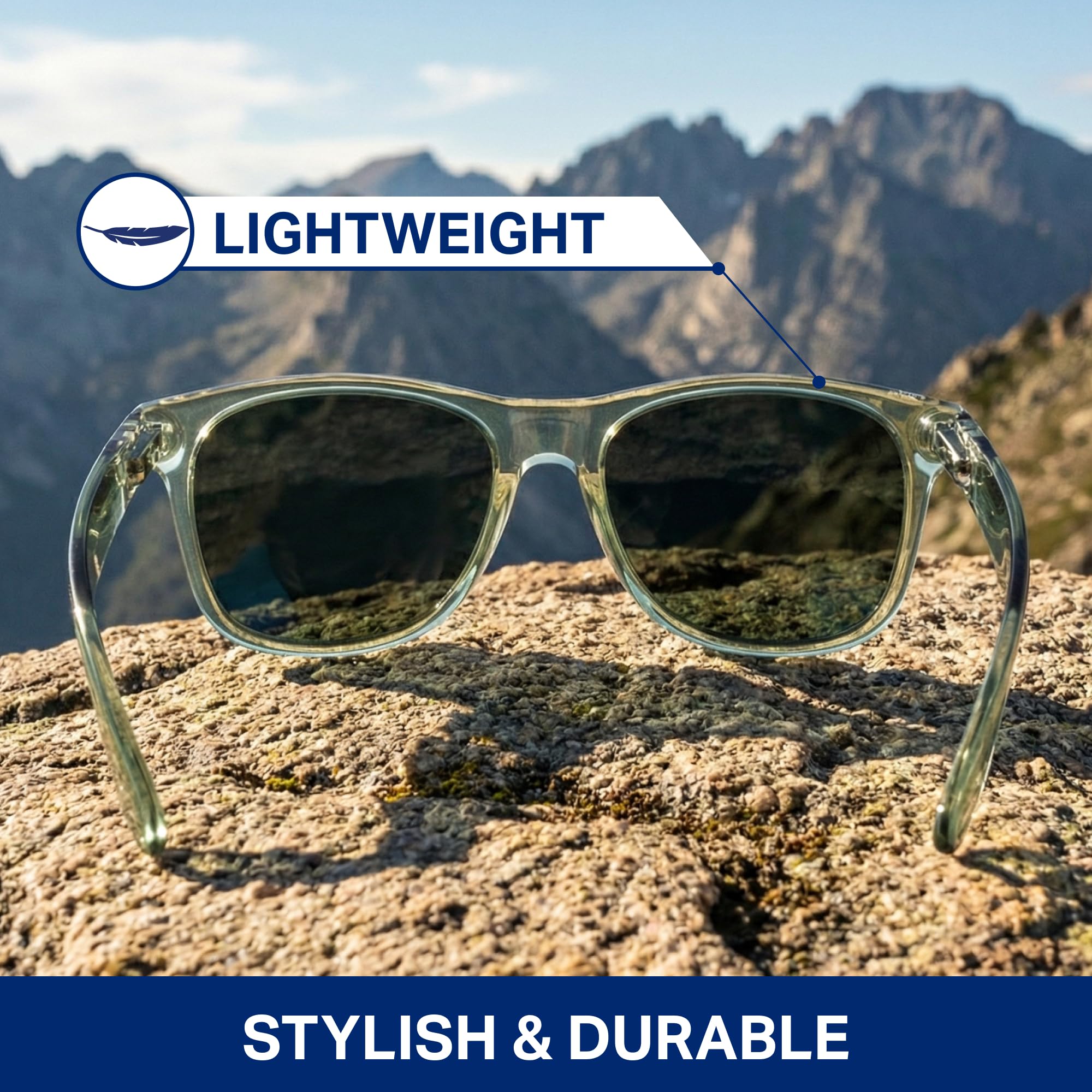 Blenders Eyewear M Class X2 – Polarized Sunglasses – Round Lens, Spring Loaded Hinge – 100% UV Protection – For Men & Women