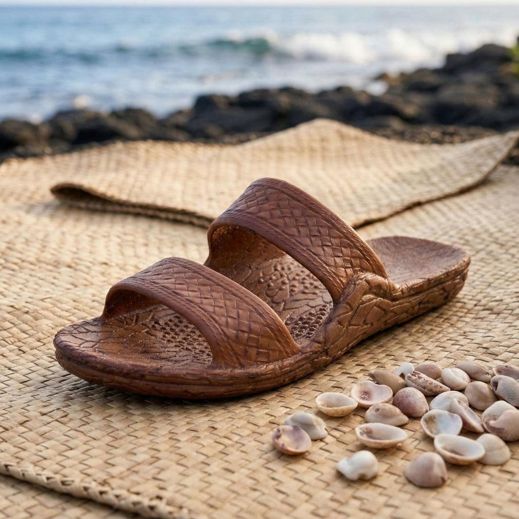Pali Hawaii Light Brown JANDAL + Certificate of Authenticity