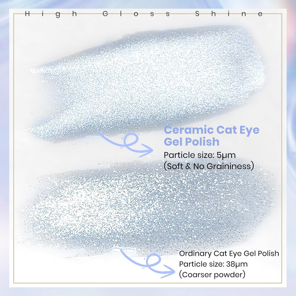 MIZHSE Cat Eye Gel Nail Polish, Moonlight Magnetic Gel Polish and Sheer Nude Nail Kit with 1 Magnet Stick, Glass Shiny Effect Silver Pink Purple Soak Off Manicure Home DIY