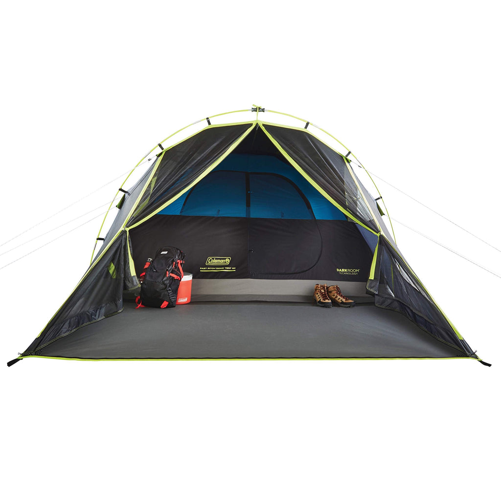 Coleman Carlsbad Dark Room Tent with Screened Porch, 4/6 Person Tent Blocks 90% of Sunlight to Keep Inside Cool, Weatherproof Shelter with Easy Setup