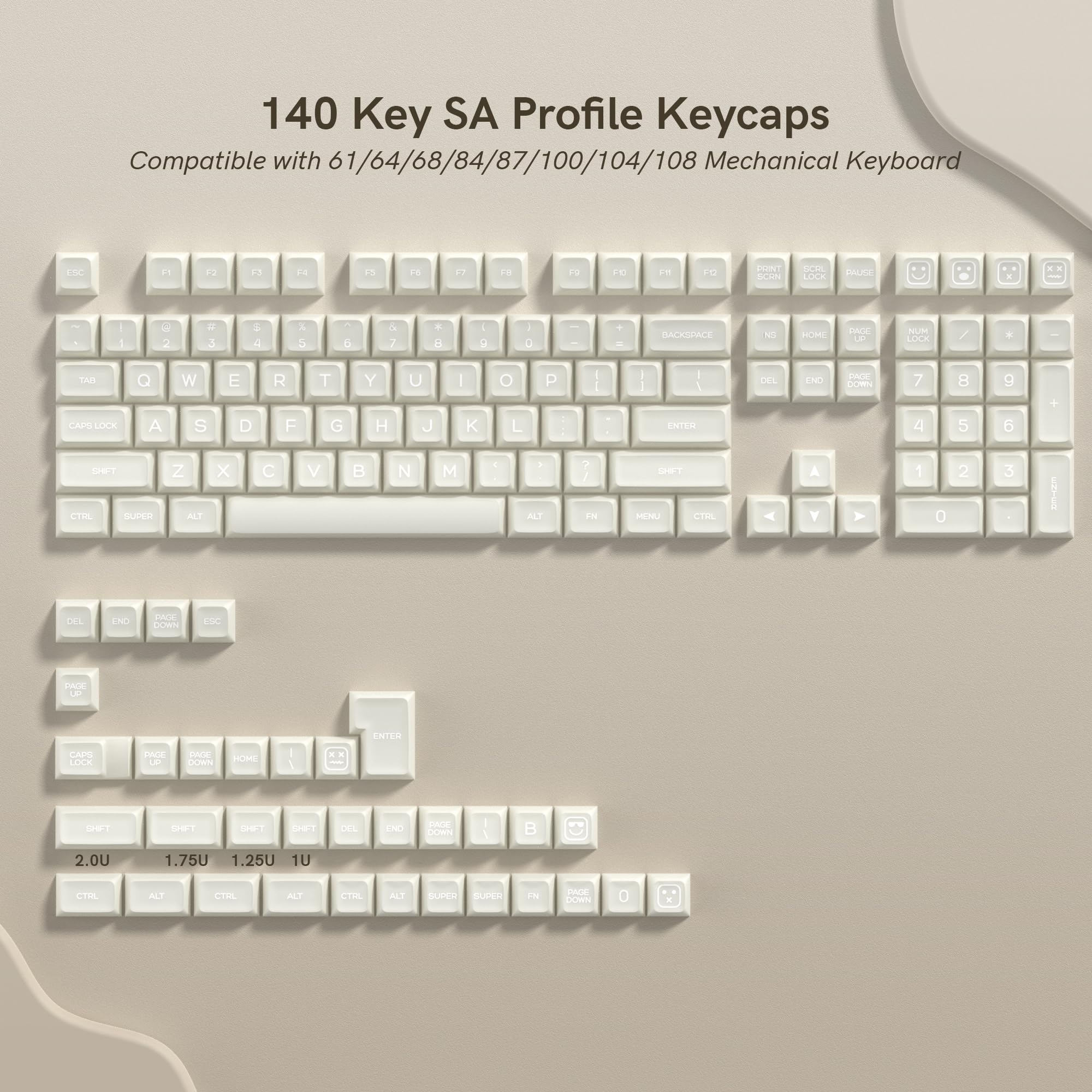 dagaladoo Black Topographic keycaps Double Shot PBT keycaps Shine Through Keyboard Keys Side Printed Key caps Cherry Profile Custom keycap Set for100%, 75%, 65%, 60% US Layout Mechanical Keyboard