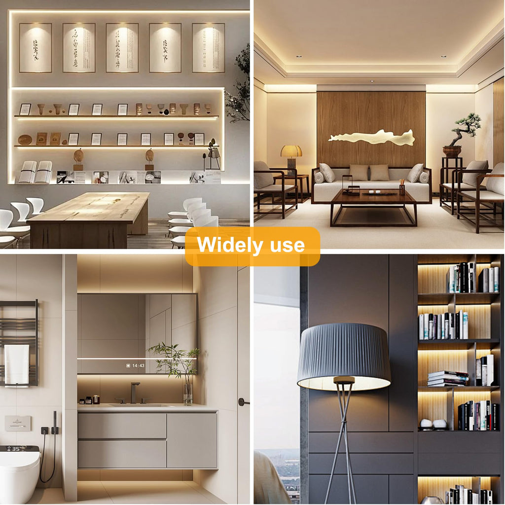 Pandery COB LED Strip,LED Strip Lights 3M/9.84ft,Touch Dimmable LED Strips,CRI90+,2700K Warm White cob led,960LEDs,24V LED Tape Lights,Indoor for Bedroom, Kitchen, TV, Mirror,Cabinet