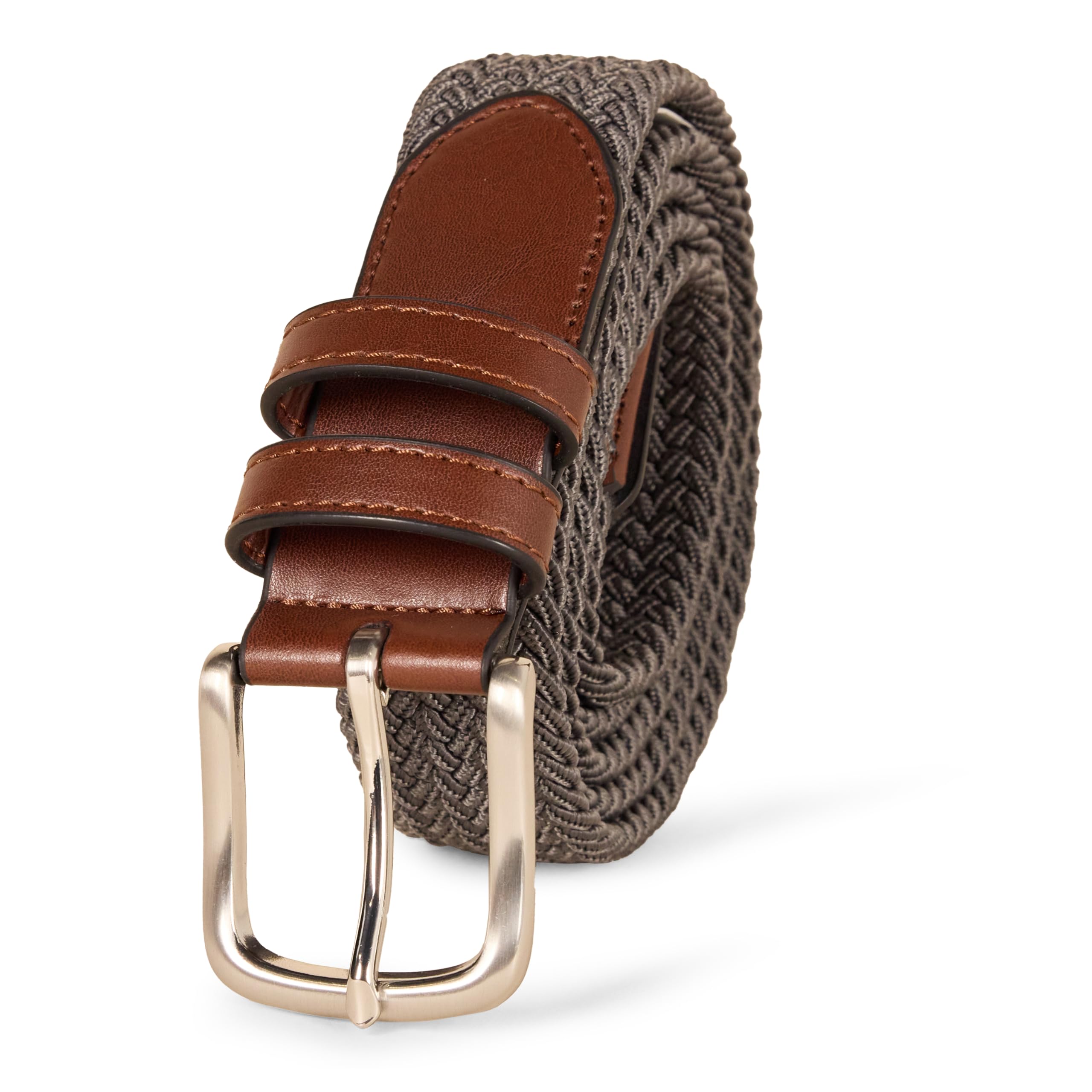 Amazon Essentials Men's Stretch Woven Braid Belt for Jeans