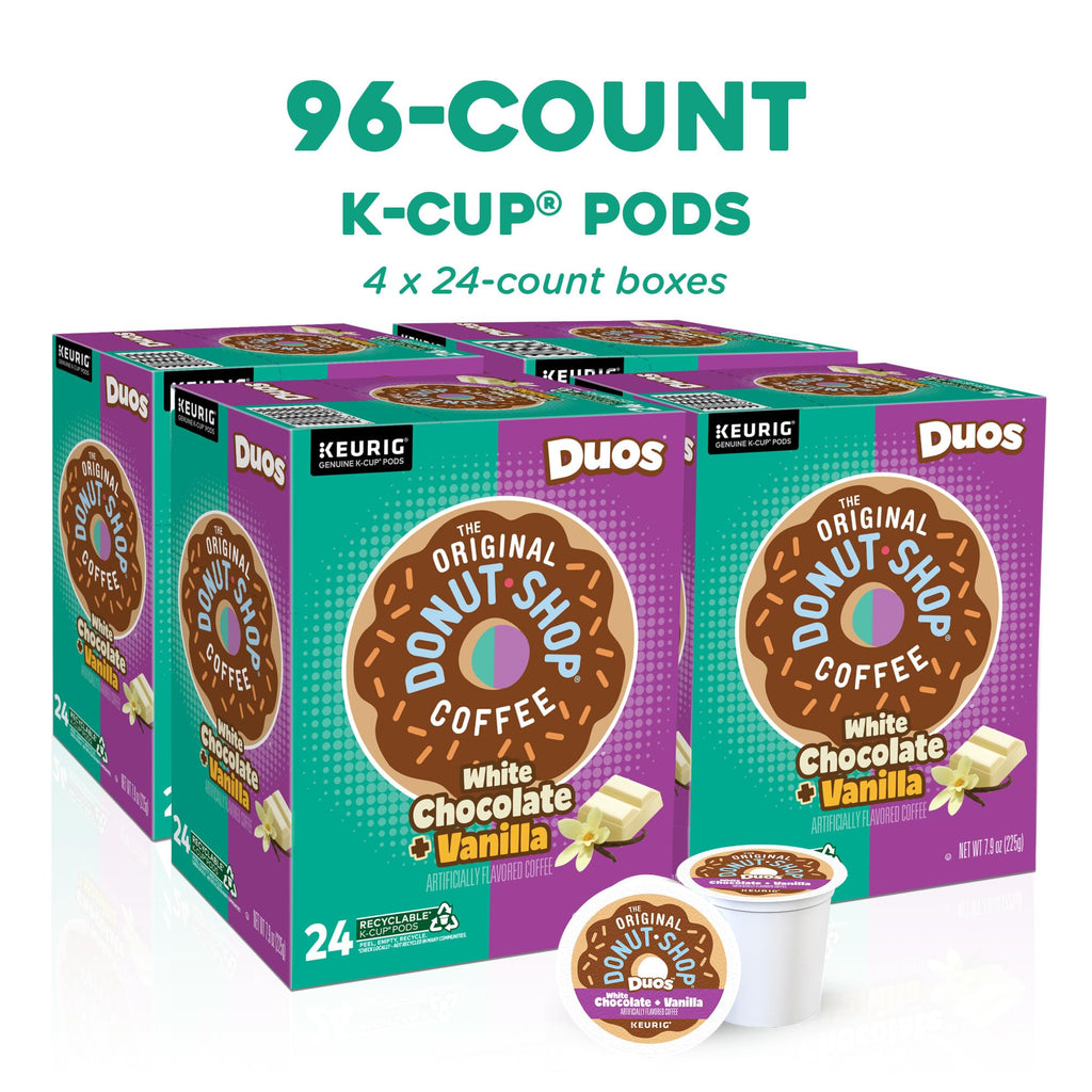 The Original Donut Shop Duos Coconut + Mocha Coffee, Keurig Single Serve K-Cup Pods, Medium Roast Coffee, 60 Count, (6 Packs of 10)