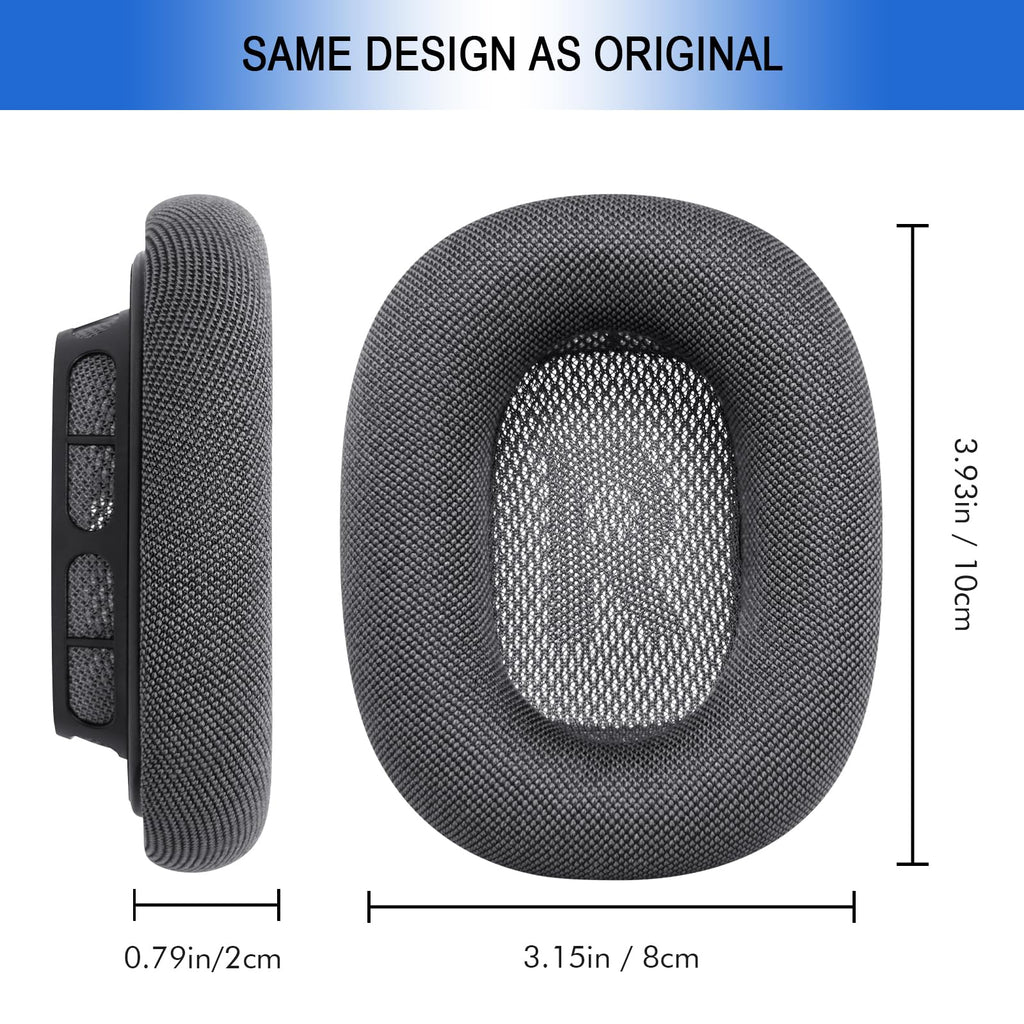 Ear Cushions for AirPods Max - Mesh Fabric Ear Cups Cover Replacement - Upgraded Cushion for Apple Air Pods Max Headphones (Green)