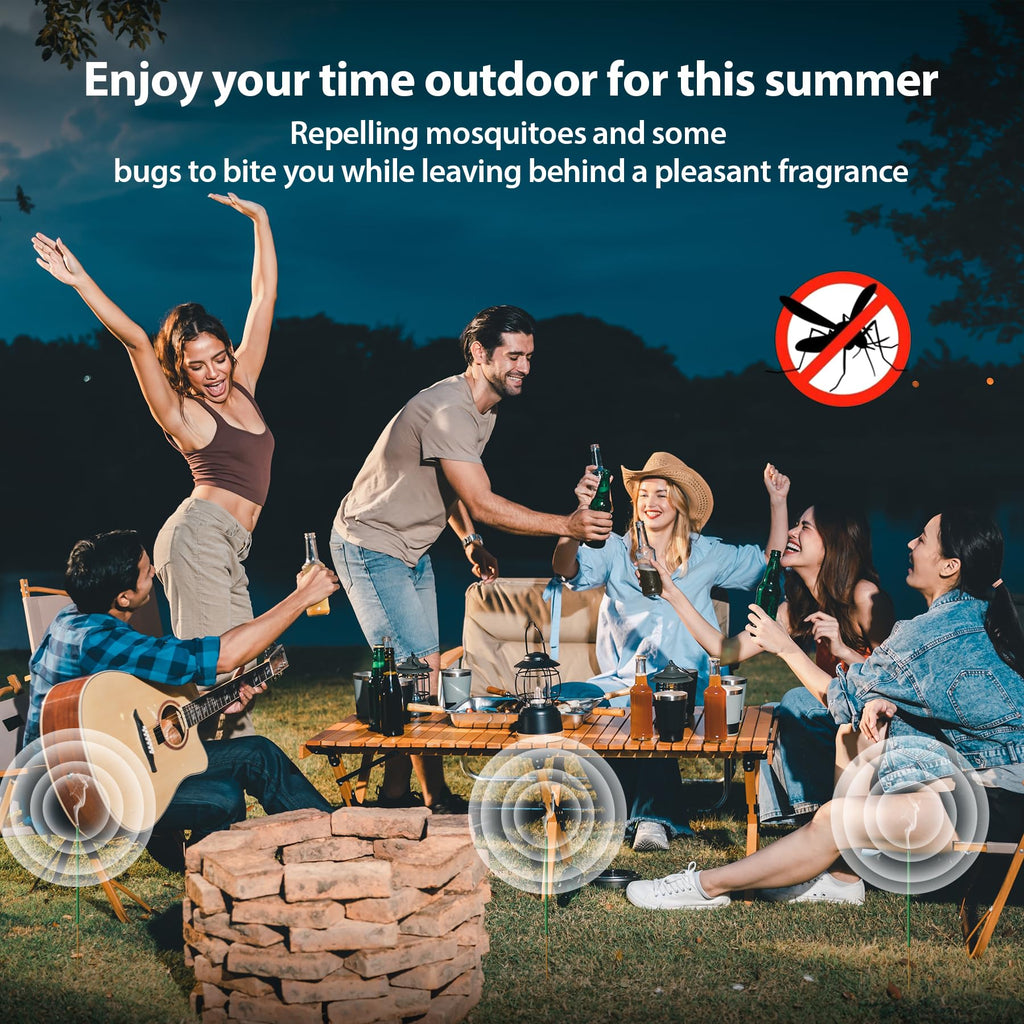 KICKOUTOR Mosquito Repellent Incense Sticks with Natural Citronella Oil, 120 Count DEET-Free Outdoor Protection for Patios, Backyard Gatherings & Camping, Up to 1 Hour Against Gnats & No-See-Ums