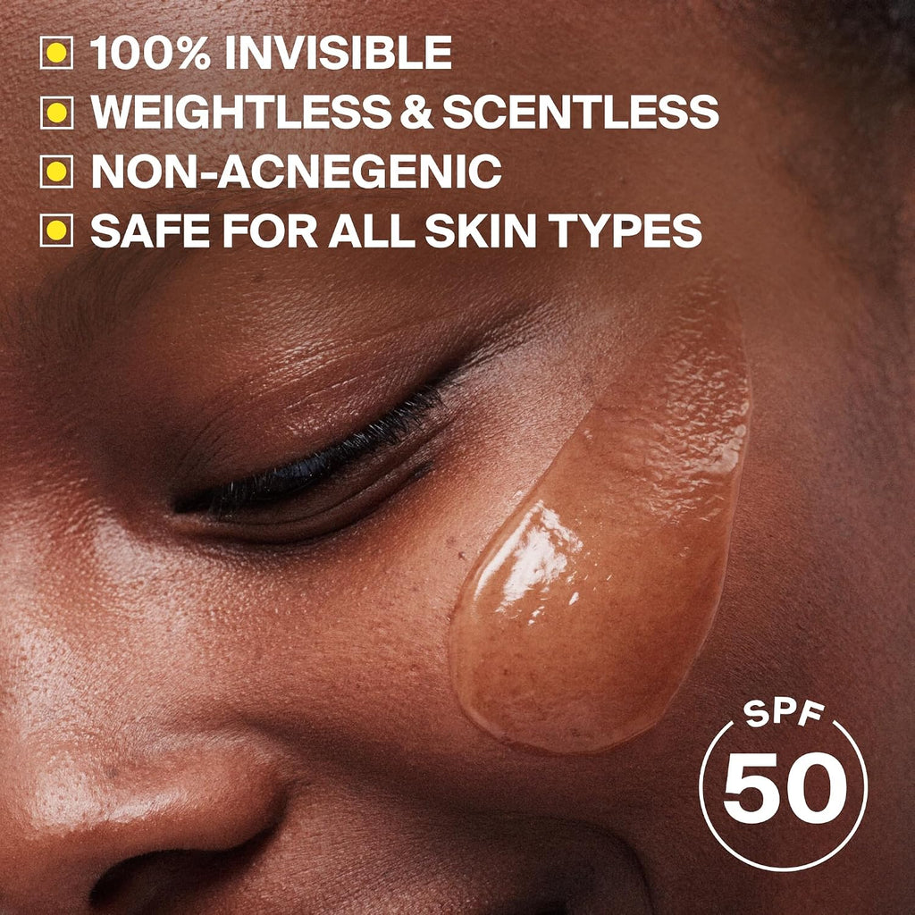 Supergoop! Unseen Sunscreen - SPF 50 - Clear & Invisible Face Sunscreen + Broad Spectrum + Makeup-Gripping Primer - Weightless, Scentless, Oil Free - For All Skin Types & Tones - 2.5 fl oz, 2 Pack