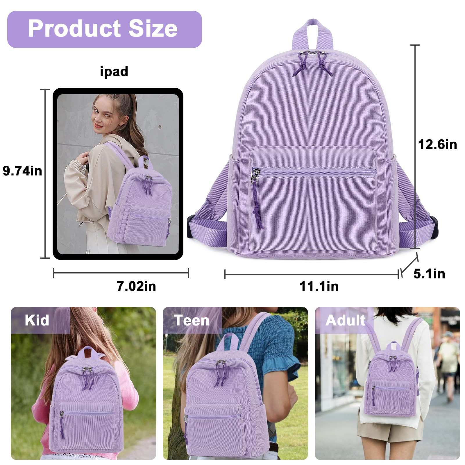 BTOOP Mini Backpack Women Girls Water-resistant Small Backpack Purse Shoulder Bag for Womens Adult Kids School Travel