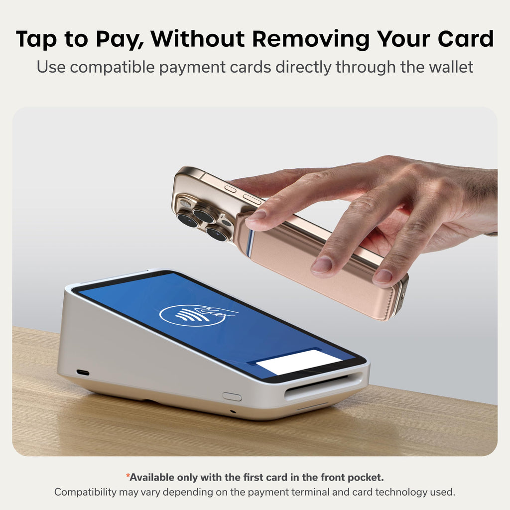 Satechi Magnetic Magsafe Wallet, Double Flap Stand Card Holder, 4 Slots with Front NFC Pass-Through, Adjustable Phone Attachment for iPhone 17/16/15/14/13/12, Travel Accessory