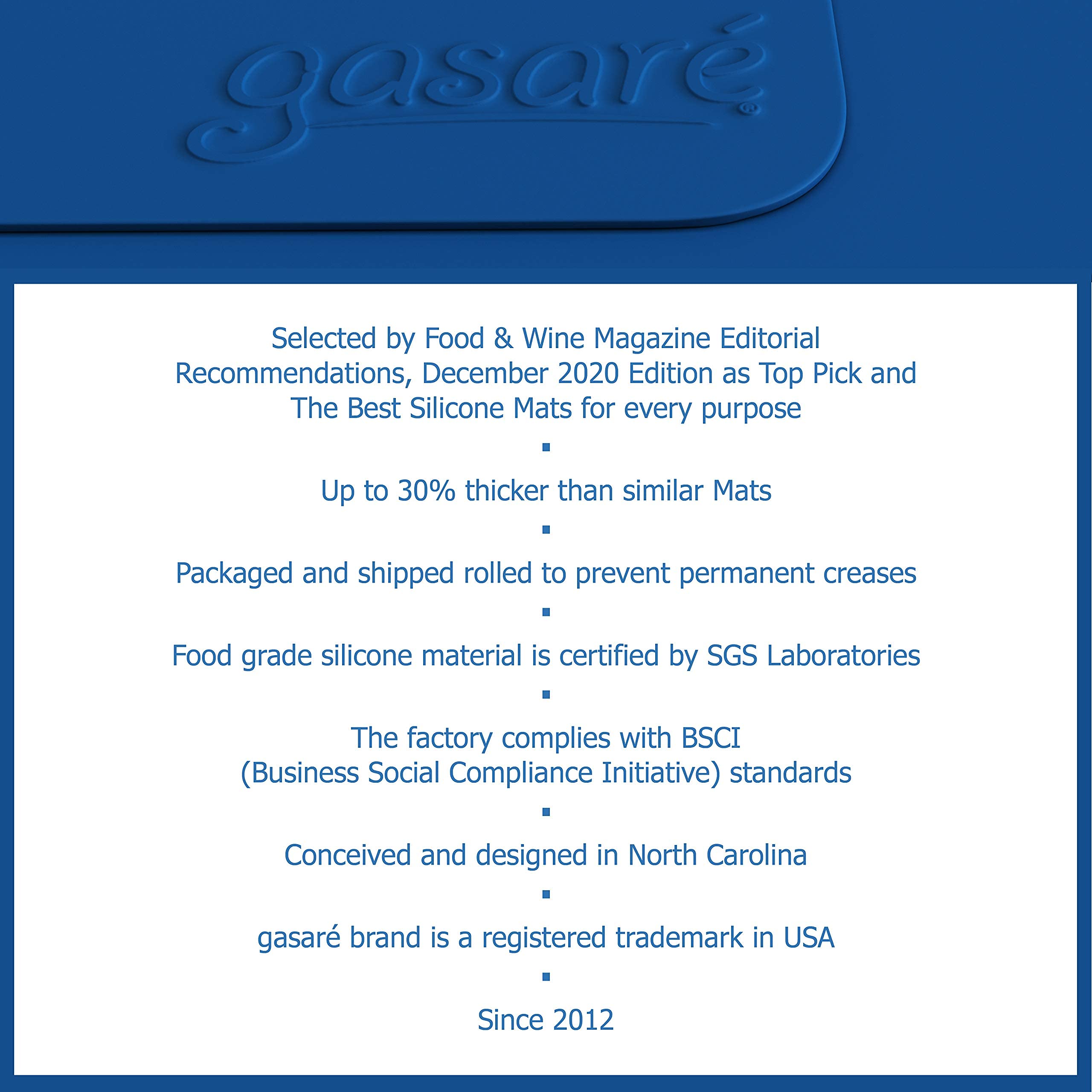 GASARE, Set of 2, Extra Large, Thick, Silicone Mats for Kitchen Counter, Heat Resistant Mats, Countertop Protector, Non-Slip, Easy to Clean, 25 x 17 Inches x 1.4mm, Black
