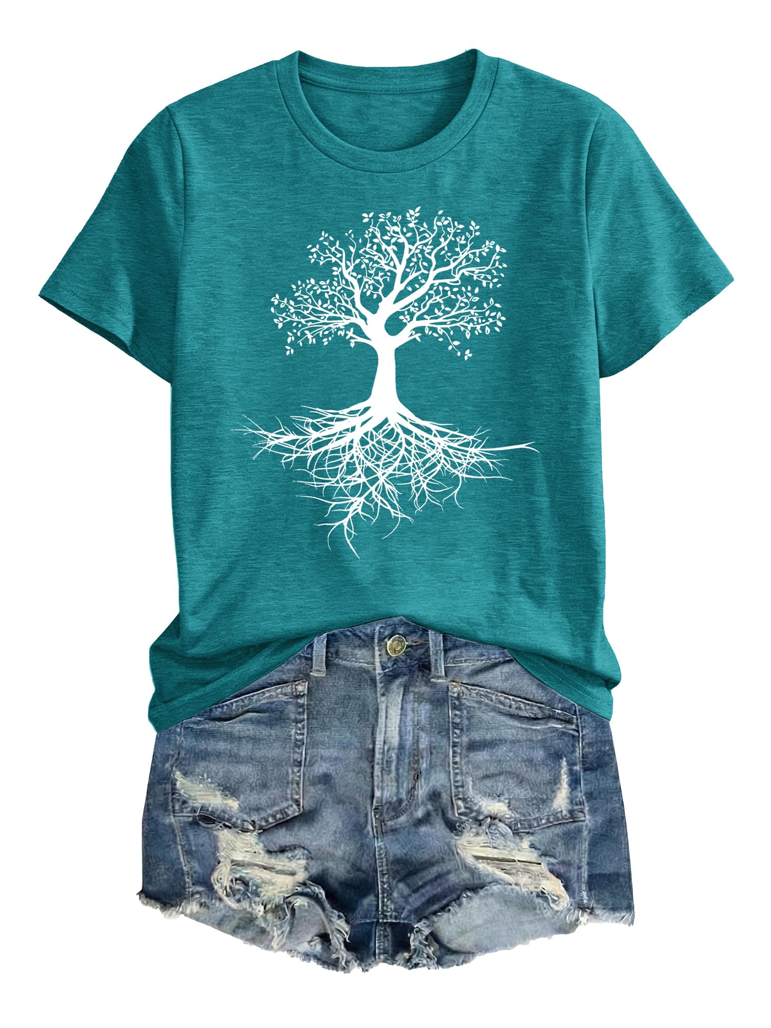Anbech Womens Dandelion Graphic T-Shirts Teen Girls Cute Sunflower Print Casual Tee Tops