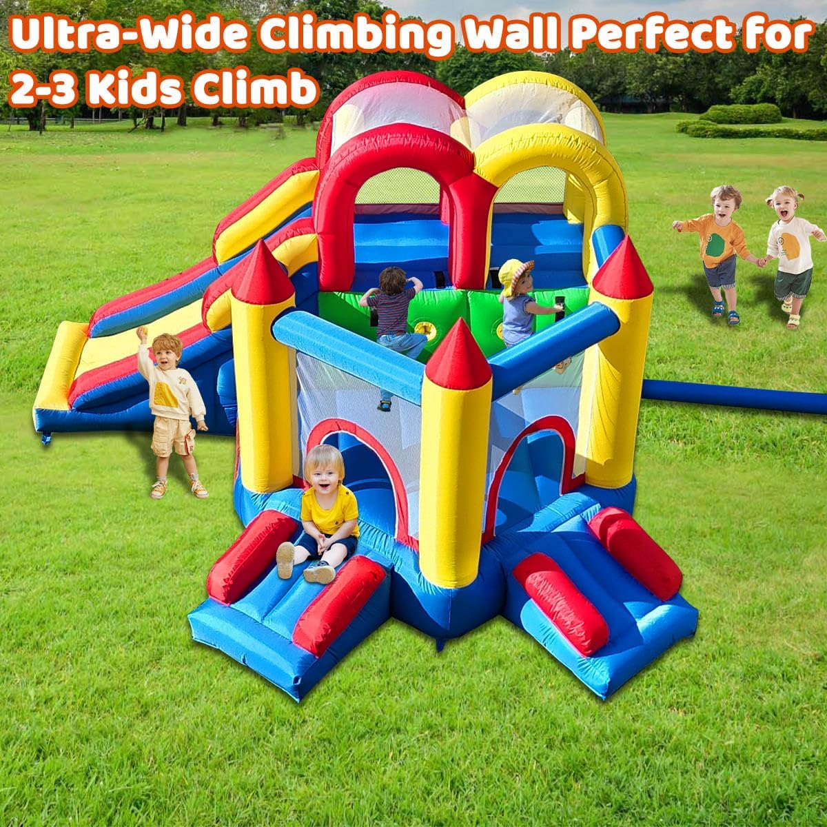 Umbalir InfIatable Bounce House for Kids 3-8 yr, Bouncy House Accommodate 4-6 Kids, Fun and Safe Indoor/Outdoor Play (12.3'Lx10'Wx6.3'H)