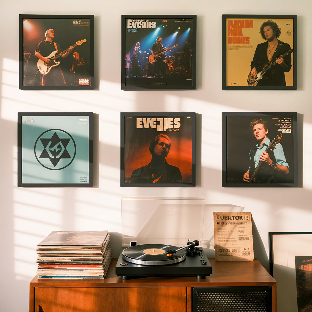 upsimples 12.5x12.5 Record Frame, Vinyl Frames for 12inch Album Cover, Wall Display for Home Decor, Black, 2 Pack