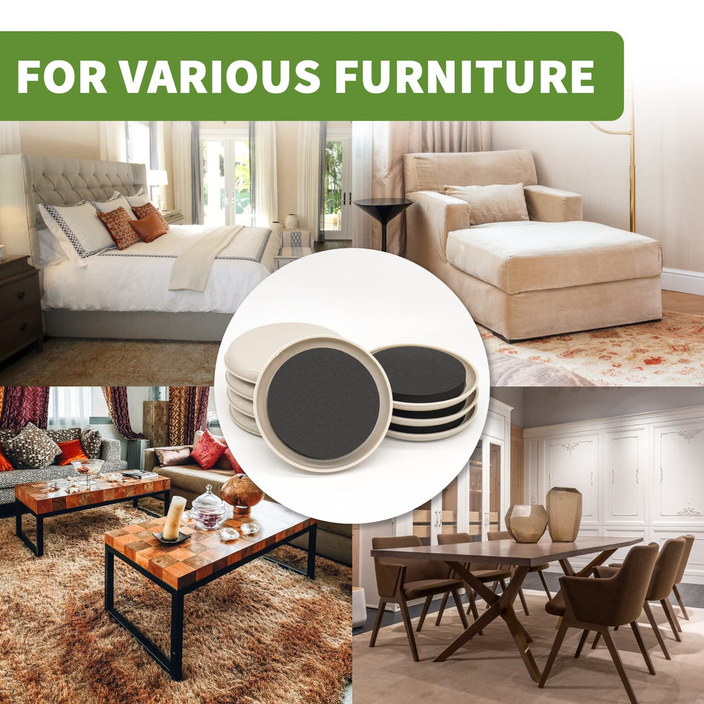 Furniture Sliders for Carpet 4 PCS - 9 1/2 inch Furniture Moving Slider Chair Legs Floors Protectors– Move Your Furniture Easy & Safely (for Carpet)