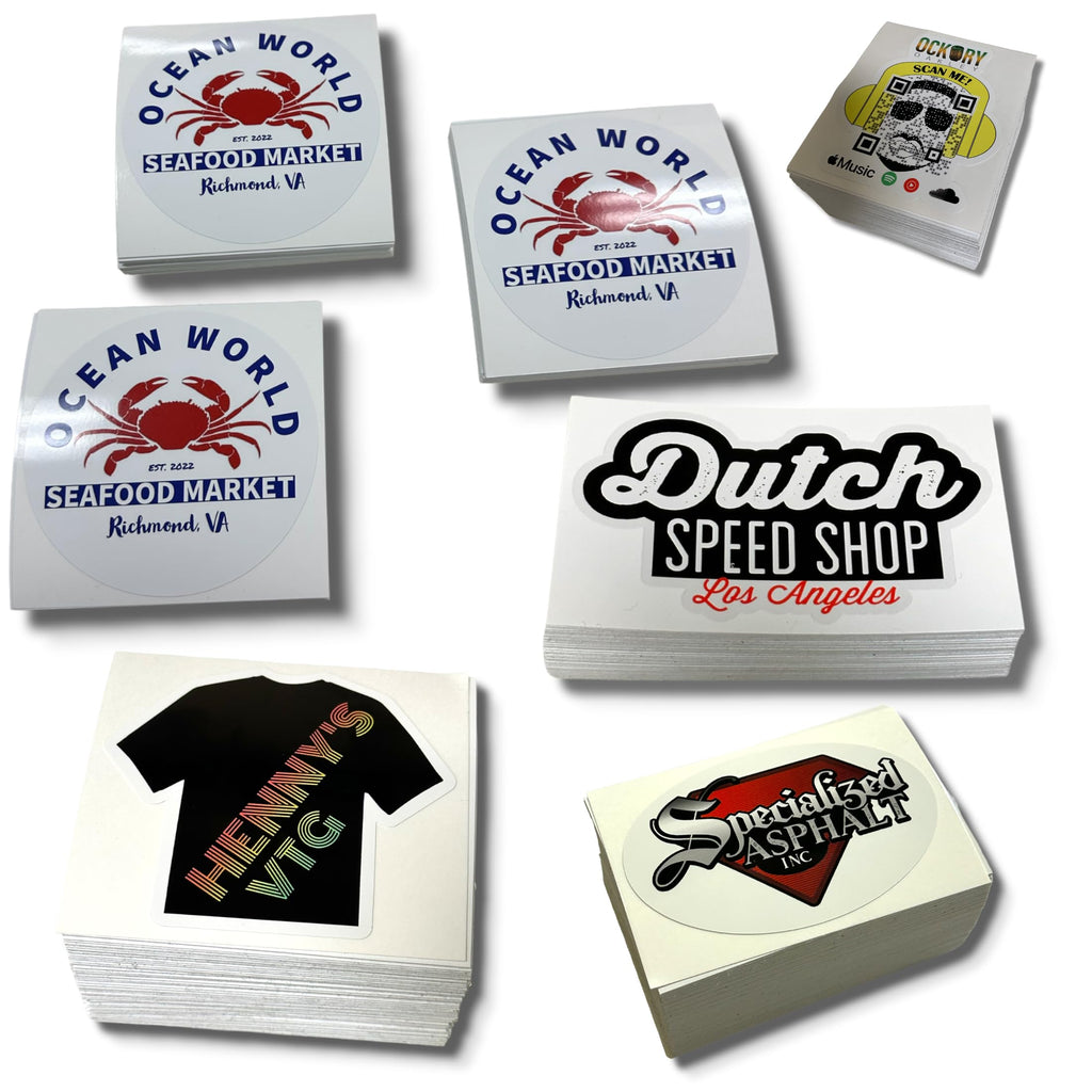 1.5 Inches Custom Sticker Personalized Labels Waterproof Dishwasher Safe Made USA, Custom Labels Business or Image Personalize Your Business Stickers