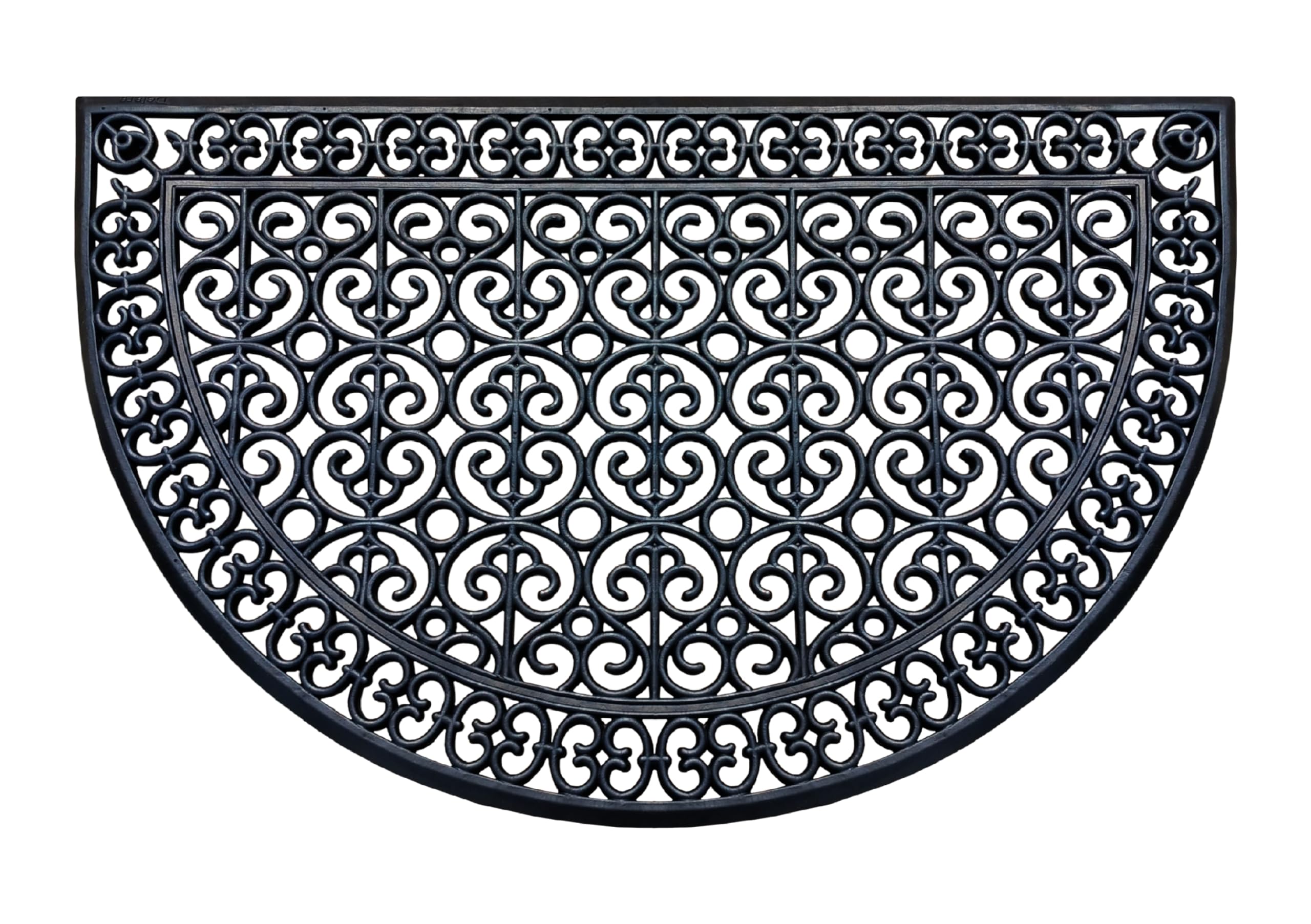 A1 Home Collections 19-LB Heavy Duty Rubber Doormat 24"×57" - Won't Blow Away | Outside Front Door Mat, Mud Dirt Scraper, Non-Slip Drainage Mat for Entryway Patio Garage, All-Weather, 100% Rubber Mats