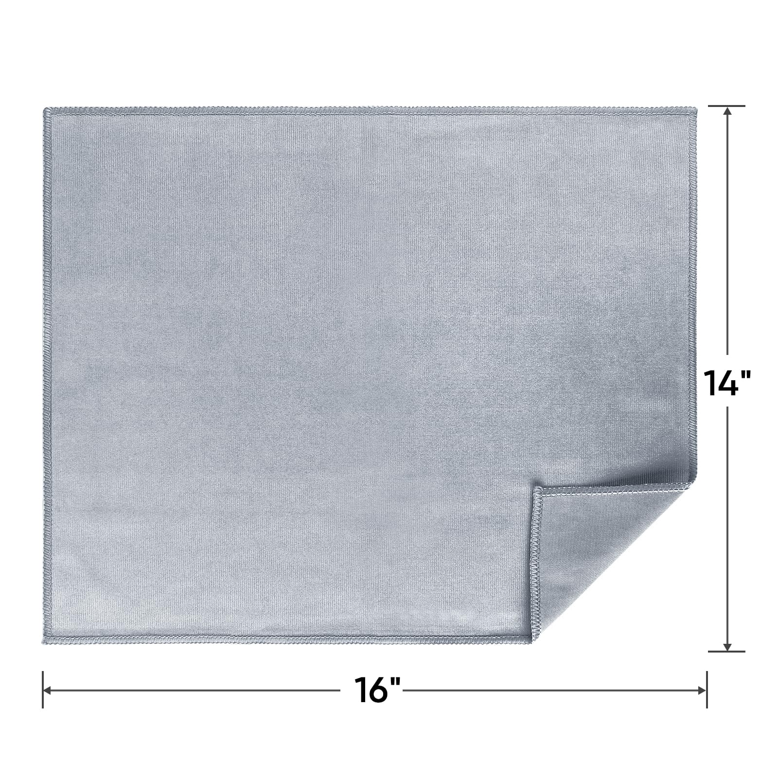 HOMEXCEL Microfiber Glass Cleaning Cloths 6 PK, Lint Free Streak Free, Reusable Microfiber Magic Cleaning Cloth for Cleaning Windows, Glasses, Mirrors, Screens, Stainless Steel, and More, Blue-14”×16”