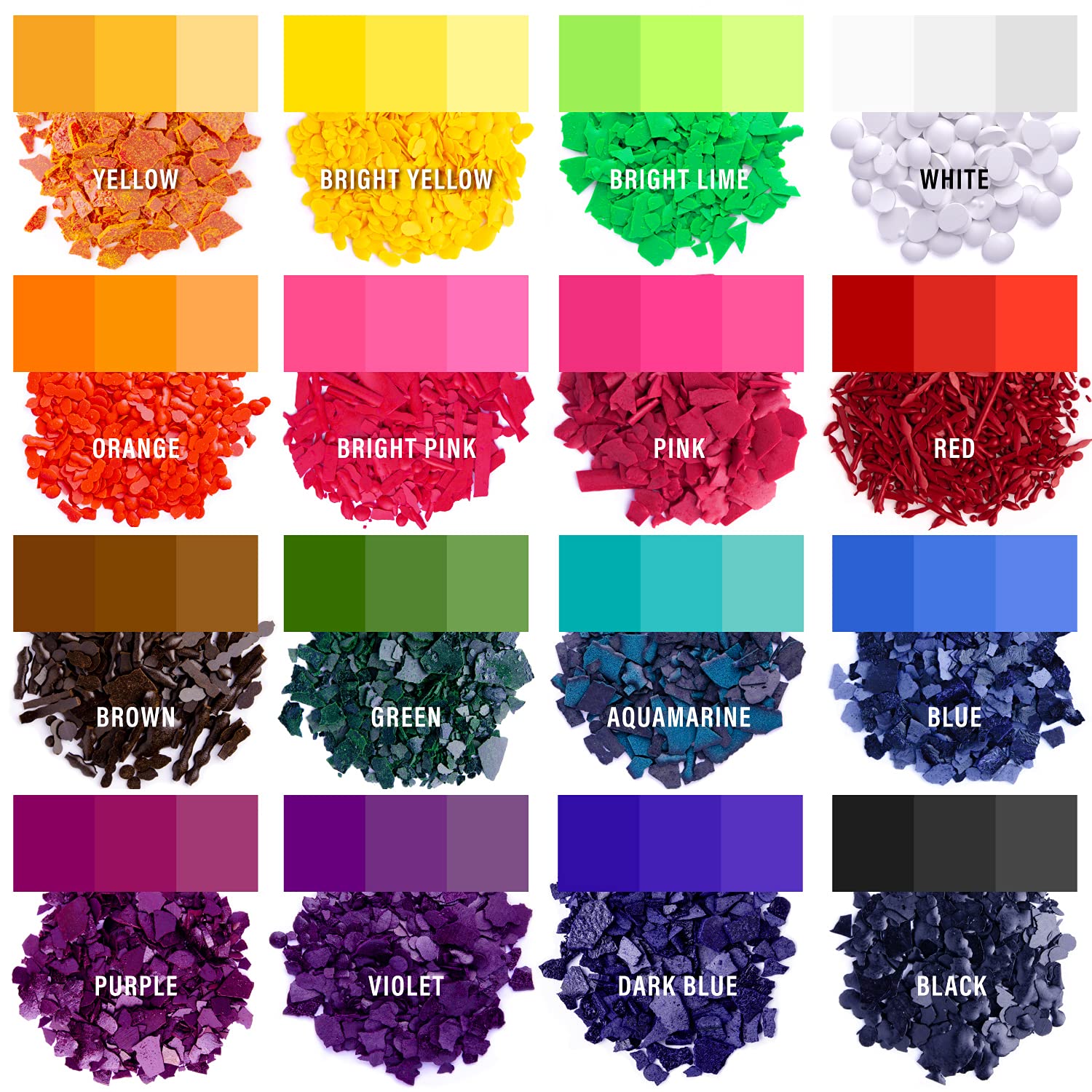 Liquid Candle Wax Dye for Soy Candle Making - 16 Popular Candle Dye Coloring Set - Premium Liquid Candle Wax Coloring - Highly Concentrated Candle Colors