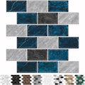 URCOLOR 10-Sheet Back Splashes for Kitchens Peel and Stick,12"x12" Self Adhesive Subway Wall Tiles Stick on backsplash Tiles for Bathroom Black Marble