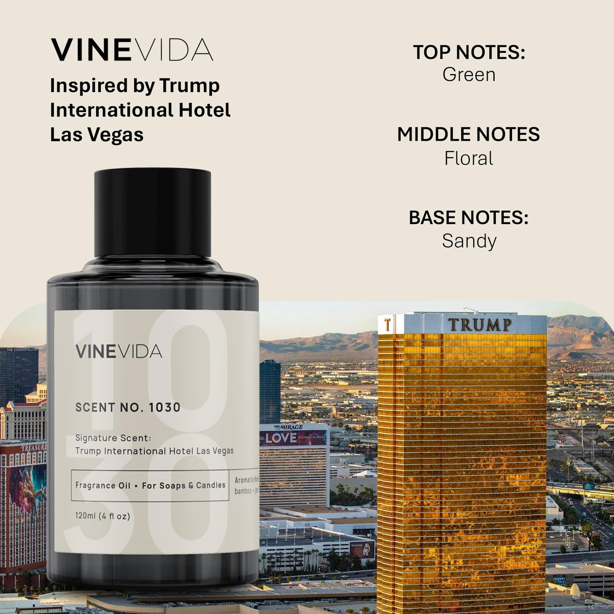 VINEVIDA (4oz) Hotel Fragrance Collection Diffuser Oil - Scents for Home - Cold Air Diffuser Oil - Essential Oil - No.1000 Inspired by My Way