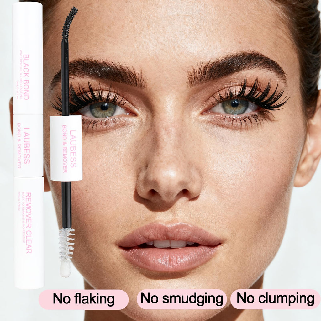 Lash Bond and Seal Mascara for Long Lasting Waterproof Eyelash Extensions - 5ml+5ml
