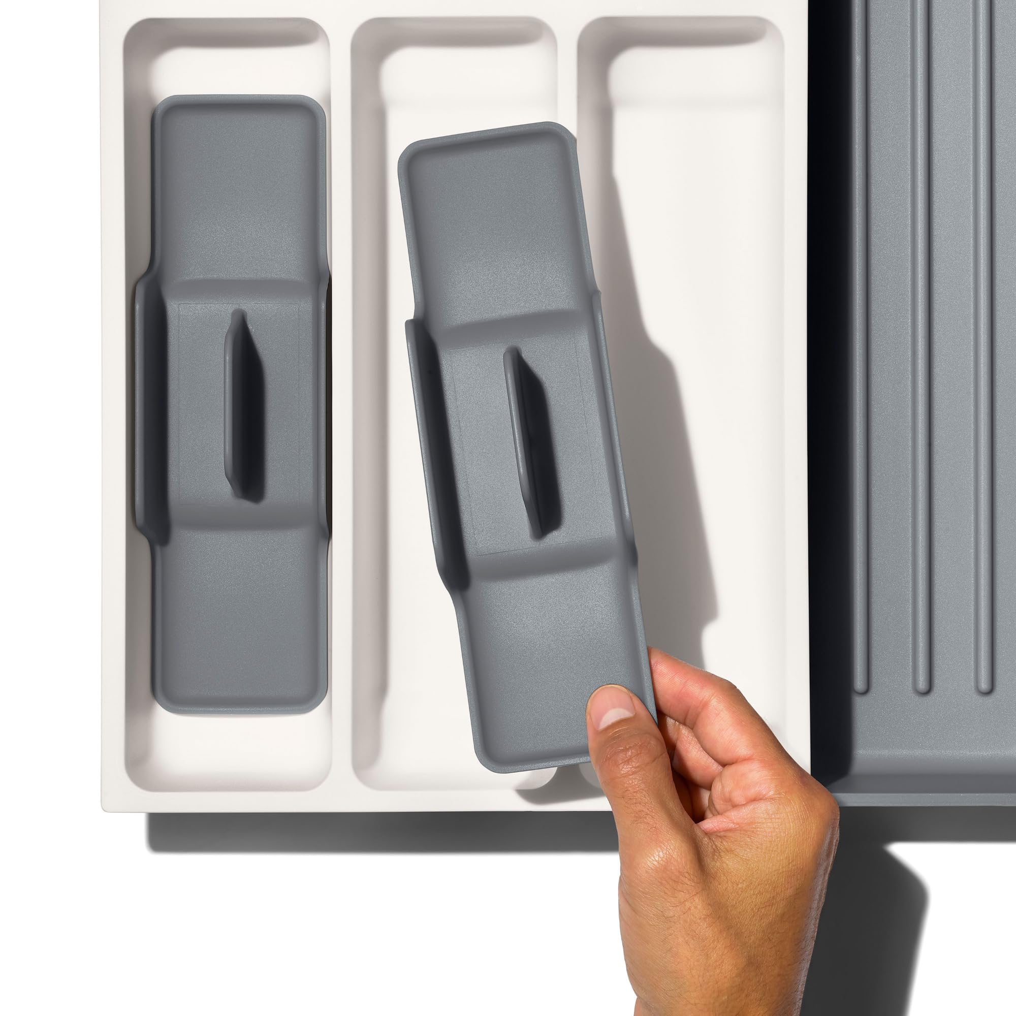 OXO Good Grips Drawer, Large Expandable Kitchen Tool Organizer, White