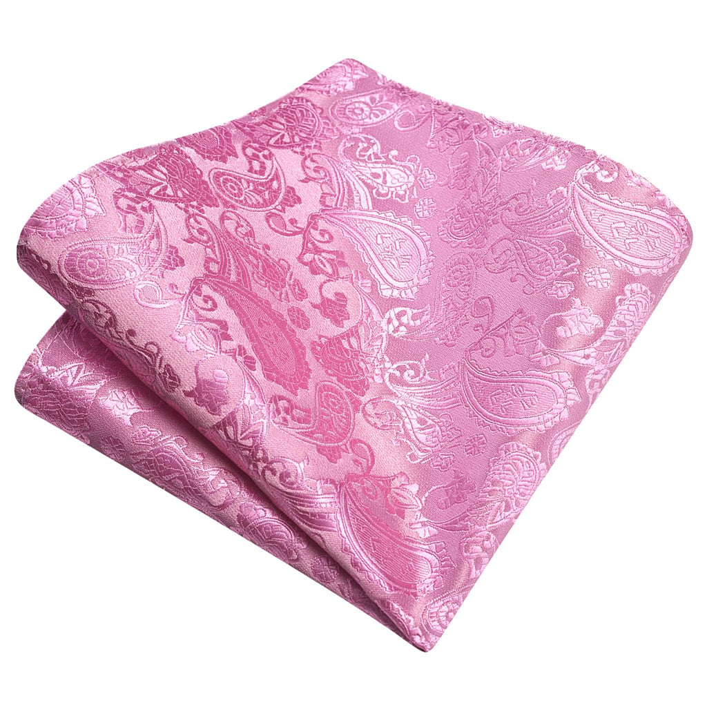 GUSLESON 3.15"（8cm） Mens Paisley Tie and Lapel Pin Necktie Hankerchief Cufflinks Set for Men