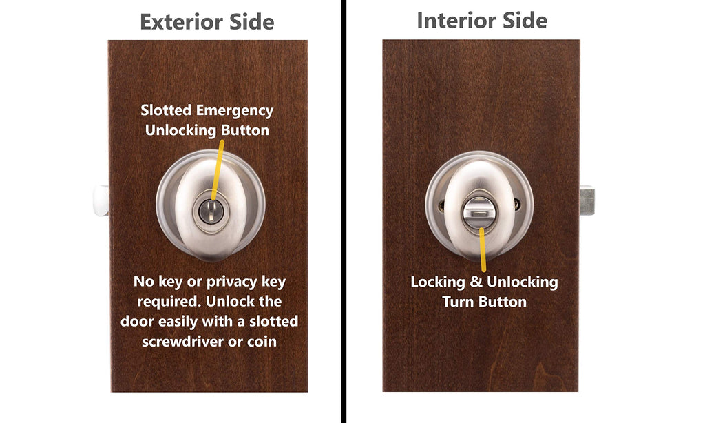 Copper Creek EK2090BC Egg Door Knob, Dummy Function, 1 Pack, in Black
