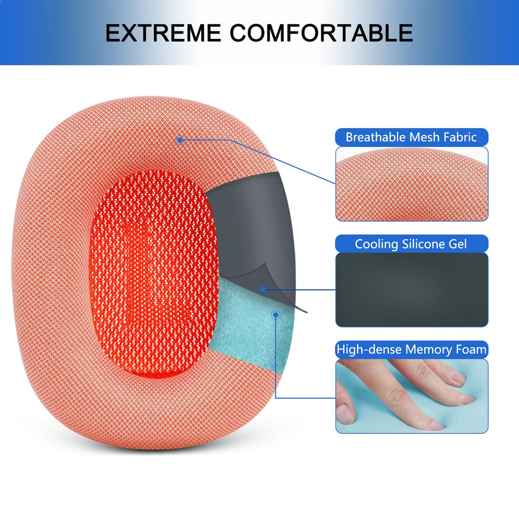 Ear Cushions for AirPods Max - Mesh Fabric Ear Cups Cover Replacement - Upgraded Cushion for Apple Air Pods Max Headphones (Green)