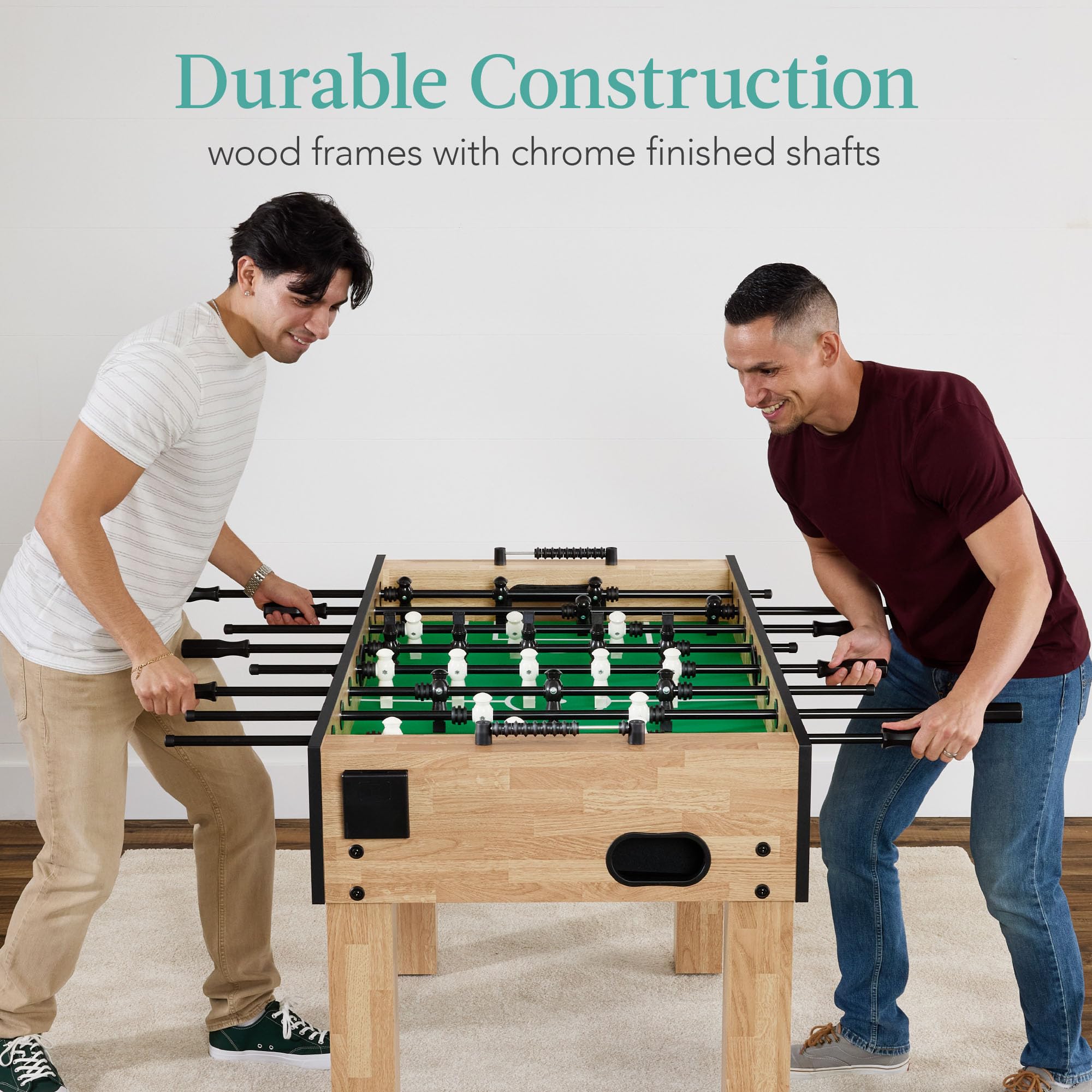 Best Choice Products Full Size 54 Inch Regulation Foosball Table for Home, Game Room - Includes 2 Balls, 2 Cup Holders