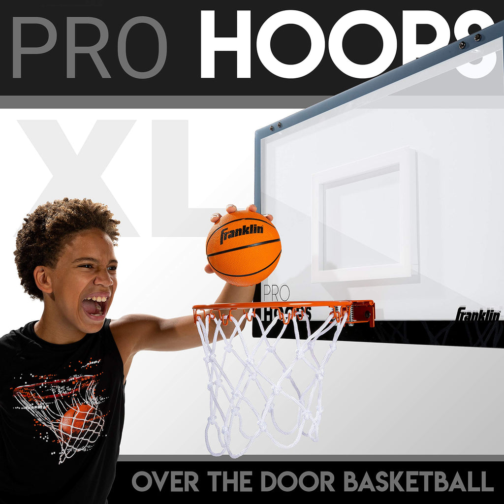 Franklin Sports Mini Basketball Hoops-Indoor Over The Door Mini Hoop+Basketball Sets-Perfect Accessory for Bedroom+Office