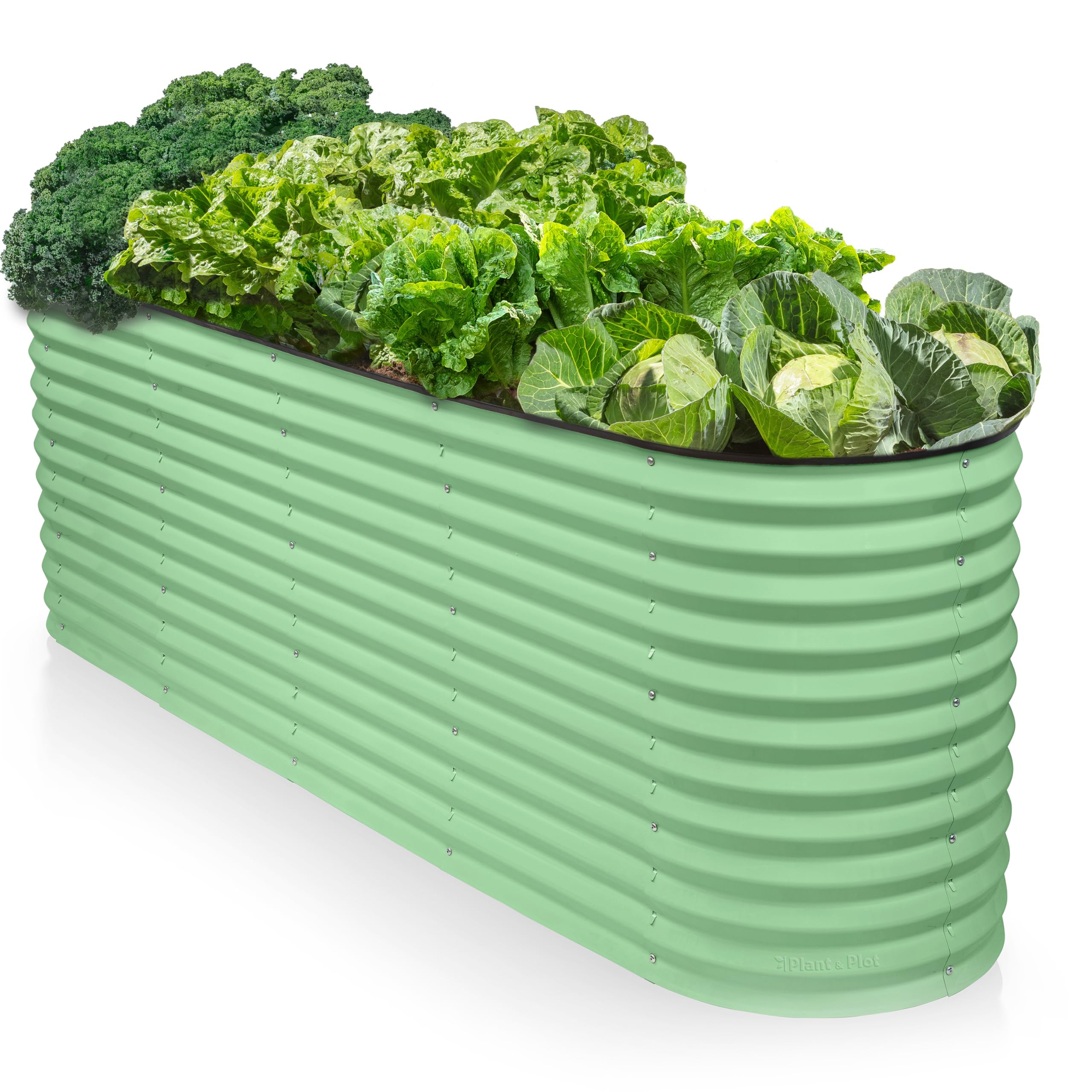 9-in-1 Galvanized Steel Raised Garden Bed // 8×2×1.5 ft Modular Planter for Gardening, Vegetables, Flowers // 18" Tall Metal Raised Garden Beds Outdoor (Dark Green) // Patented Design Planter Box